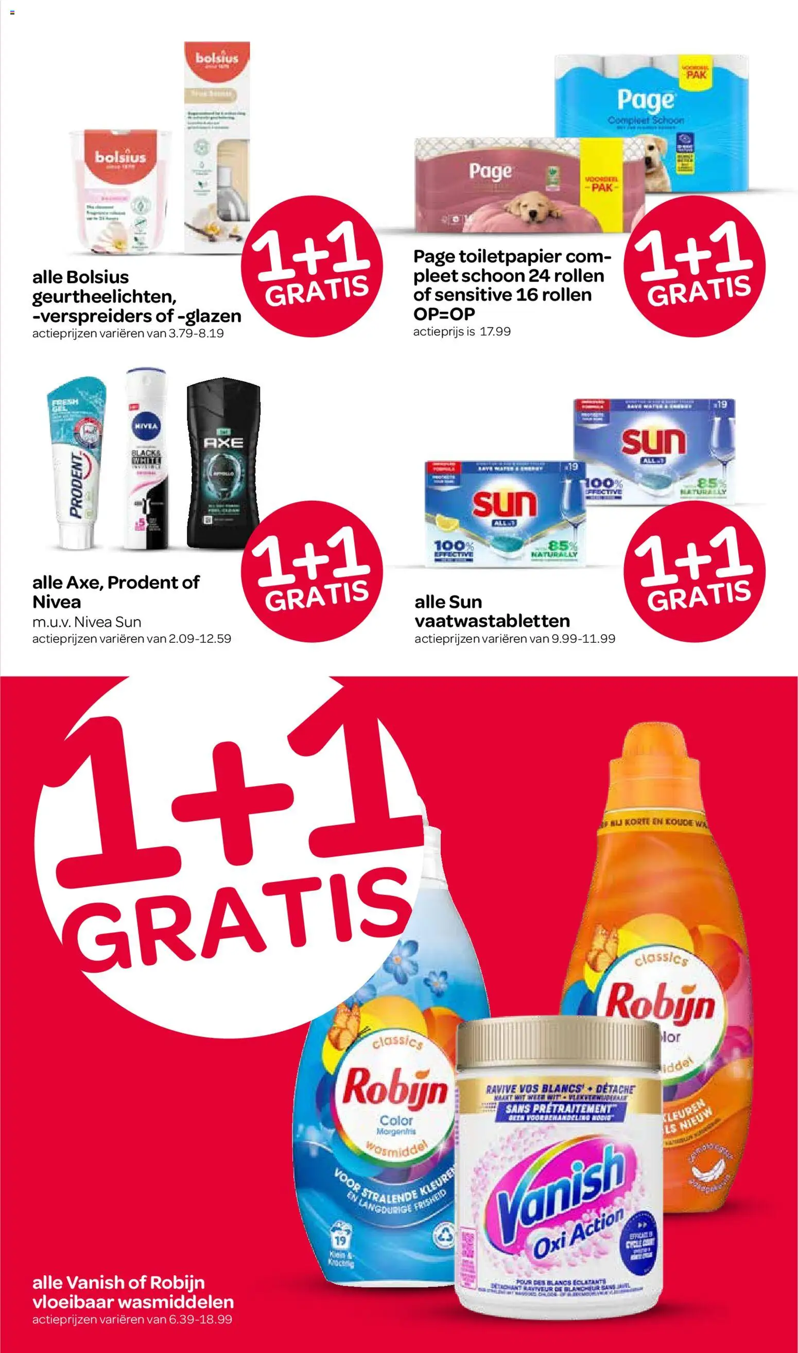 {H1} | Pagina: 16 | Producten: Wasmiddel, Robijn, Vaatwastabletten, Toiletpapier