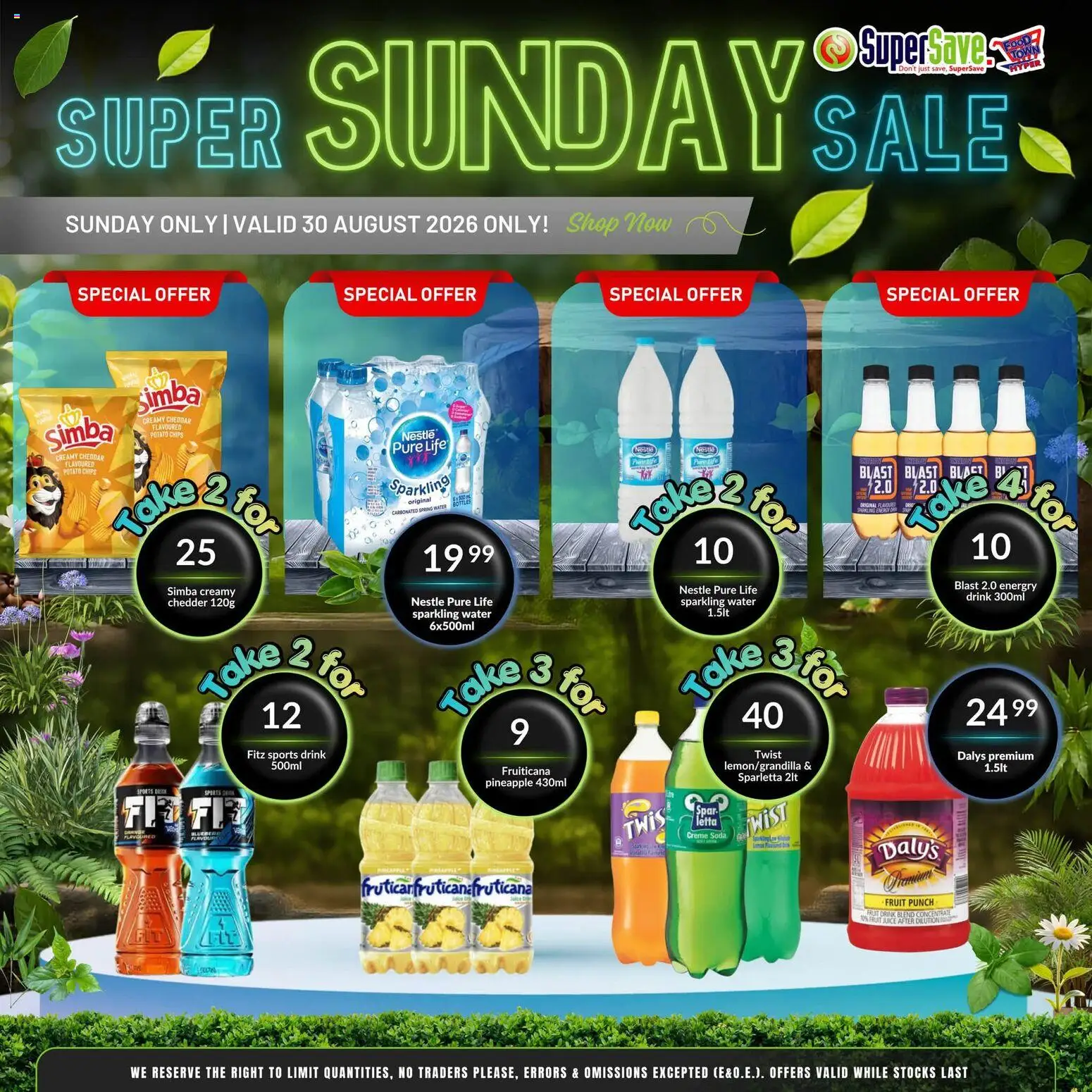 New Super Save catalogue – valid from 30/08/2026 | Page: 6 | Products: Pineapple, Cheddar, Water, Fruit