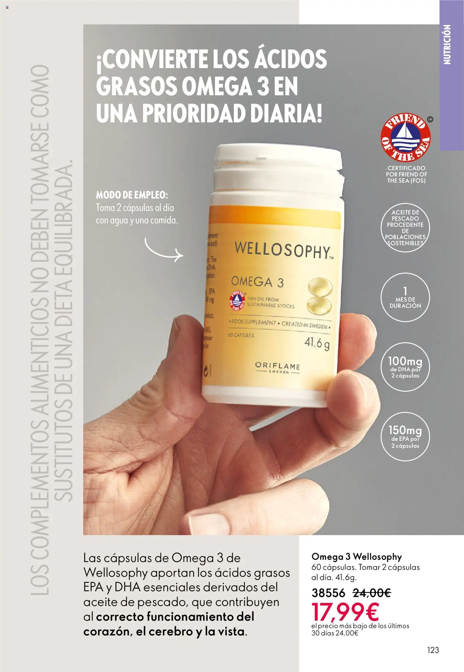 Oriflame - Catálogo Campaña 4 │ válido desde el 11.03.2026 | Página: 123 | Productos: Δοχείο φοντί, Aceite, Pescado