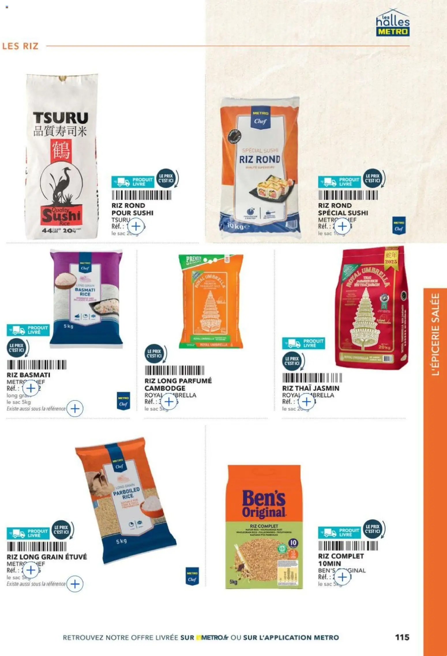 {H1} | Page: 115 | Produits: Sac, Sushi, Riz, Livre