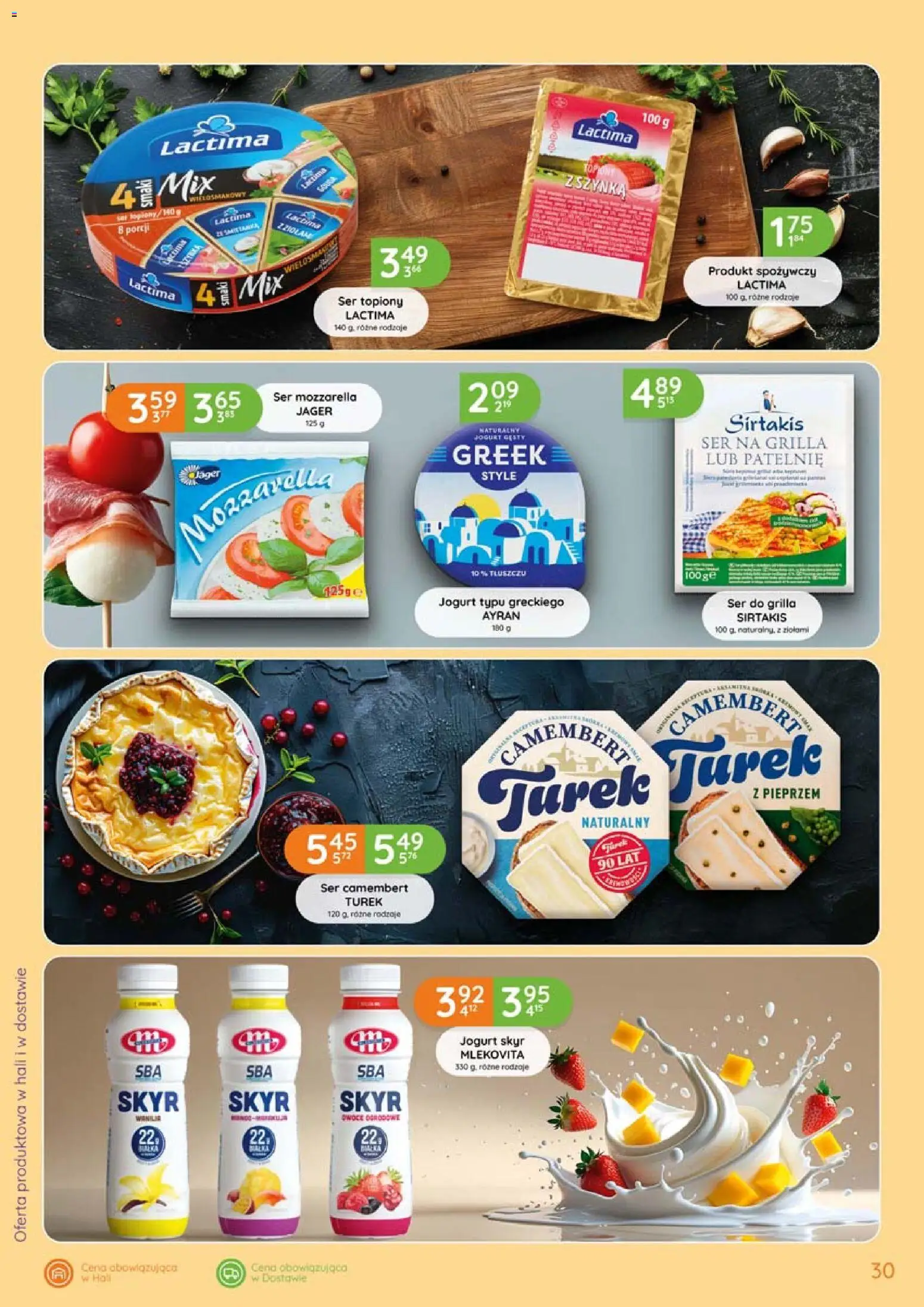 Eurocash gazetka od 20.08.2026 | Strona: 30 | Produkty: Jogurt Skyr, Ser topiony, Ser na grilla, Skyr