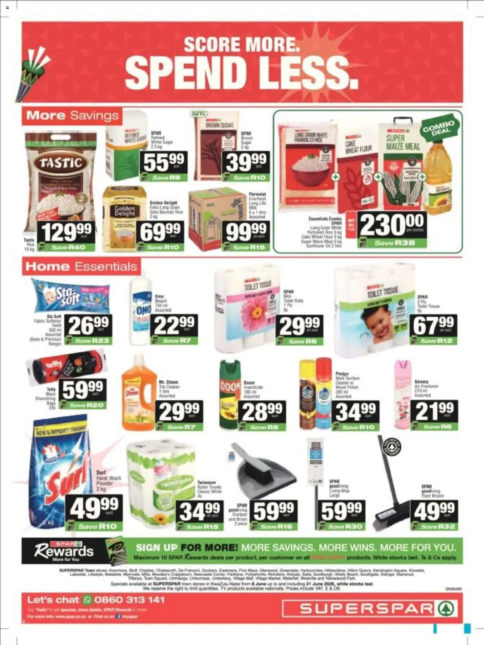 New Superspar catalogue – valid from 08.06.2026 | Page: 8 | Products: Flour, TV, Maize meal, Oil