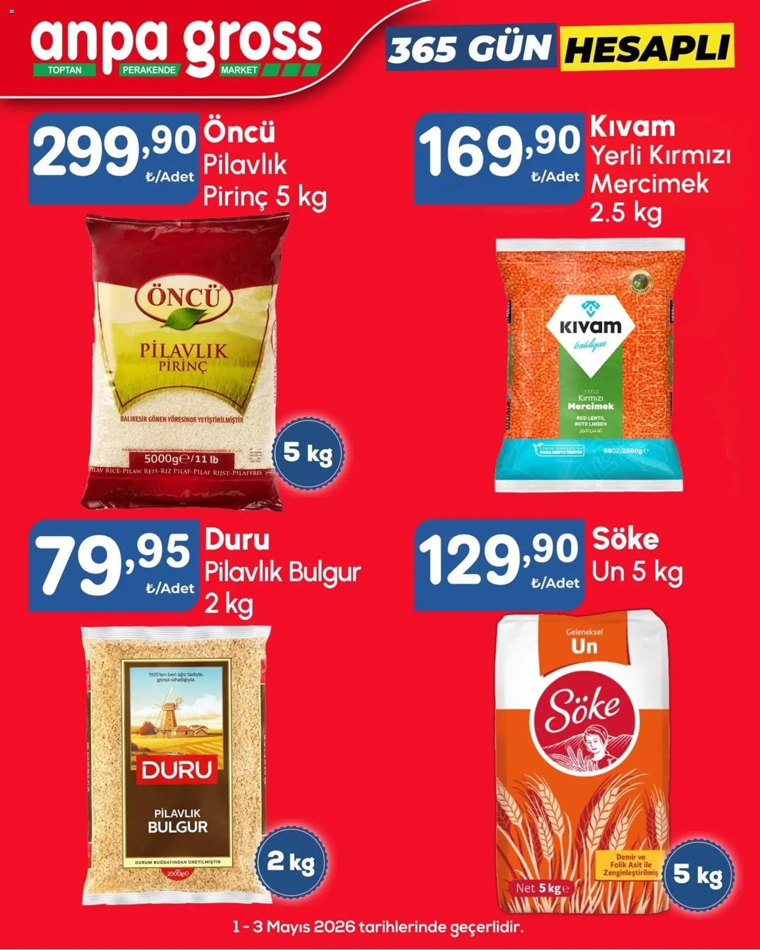 Anpa Gross Katalog Cuma-Pazar - 01.05.2026 tarihinden itibaren geçerlidir | Sayfa: 2 | Ürünler: Ravioli, Pirinç