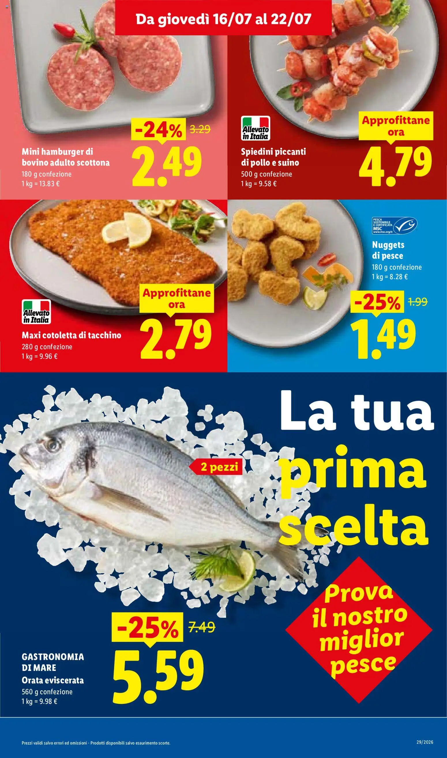 Volantino Lidl del 16/07/2026 | Pagina: 9 | Prodotti: Pollo, Nuggets, Suino, Tacchino