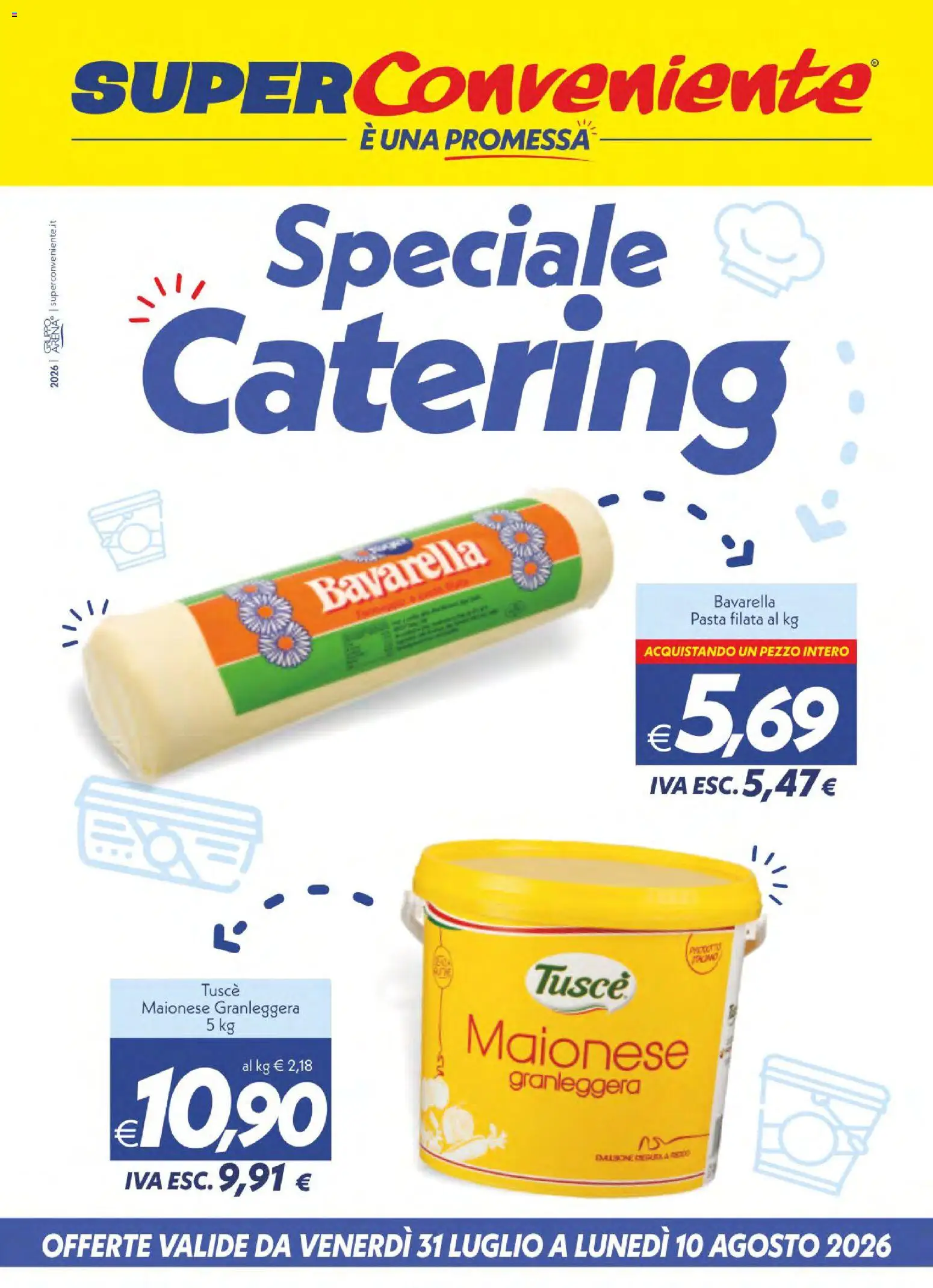 Volantino SuperConveniente del 31/07/2026 | Pagina: 1 | Prodotti: Maionese, Pasta