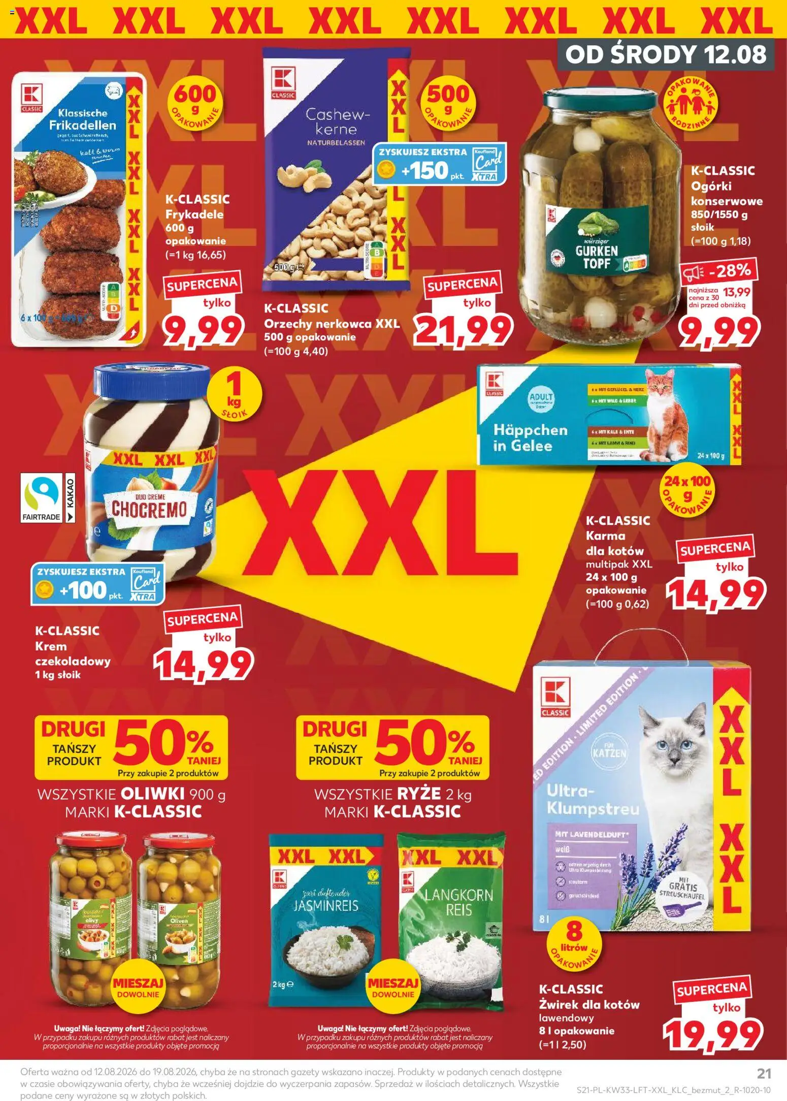 Kaufland Polsko leták od 12.08.2026 | Strana: 21 | Produkty: Rýže, Krém, Olivy, Kakao