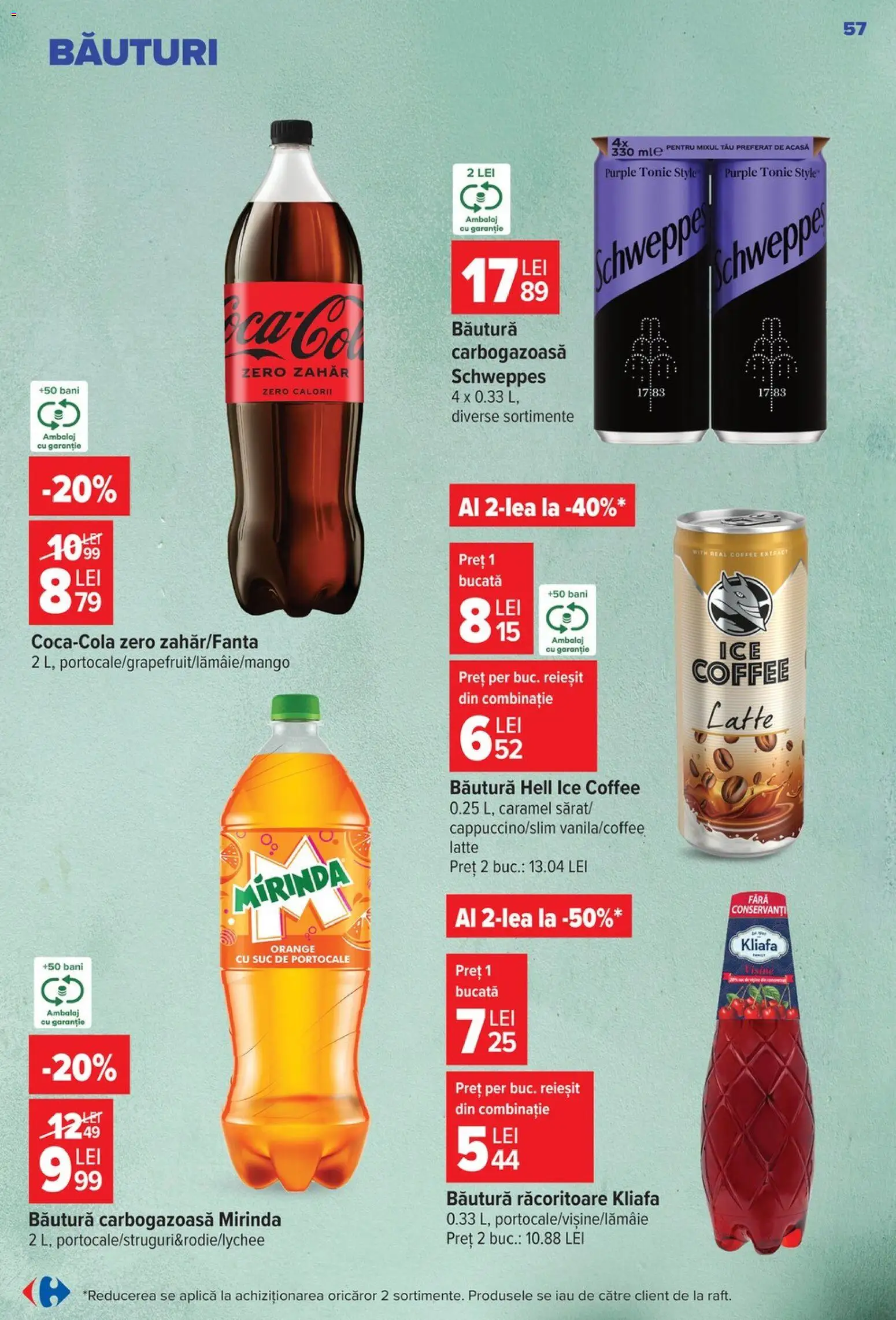 Noul catalog Carrefour – valabil de la 19.08.2026 | Pagină: 57 | Produse: Zero, Bautura racoritoare, Suc, Portocale