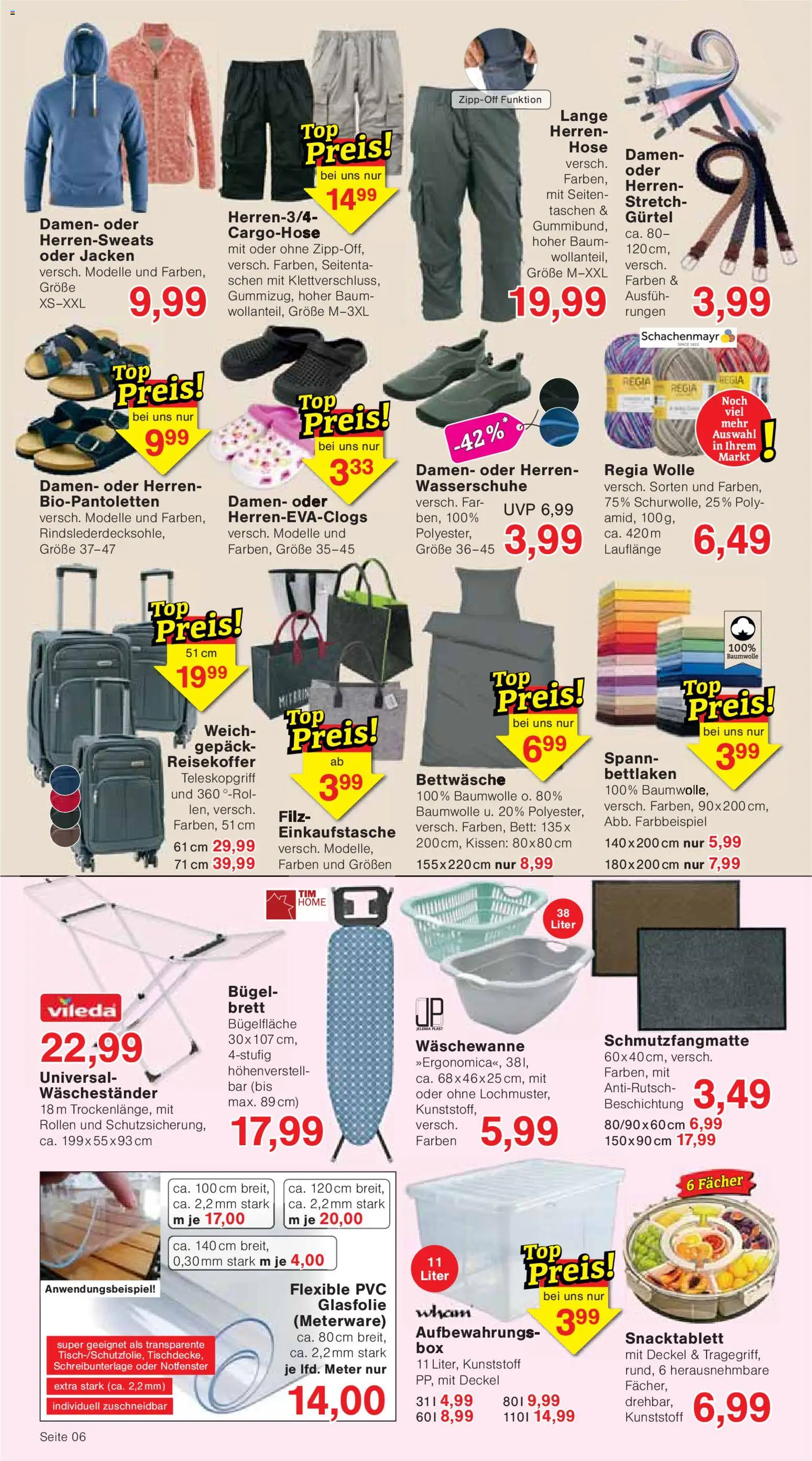 Wiglo Wunderland Prospekt – gültig ab 31.08.2026 | Seite: 10 | Produkte: Kissen, Cargohose, Schmutzfangmatte, Waschestander