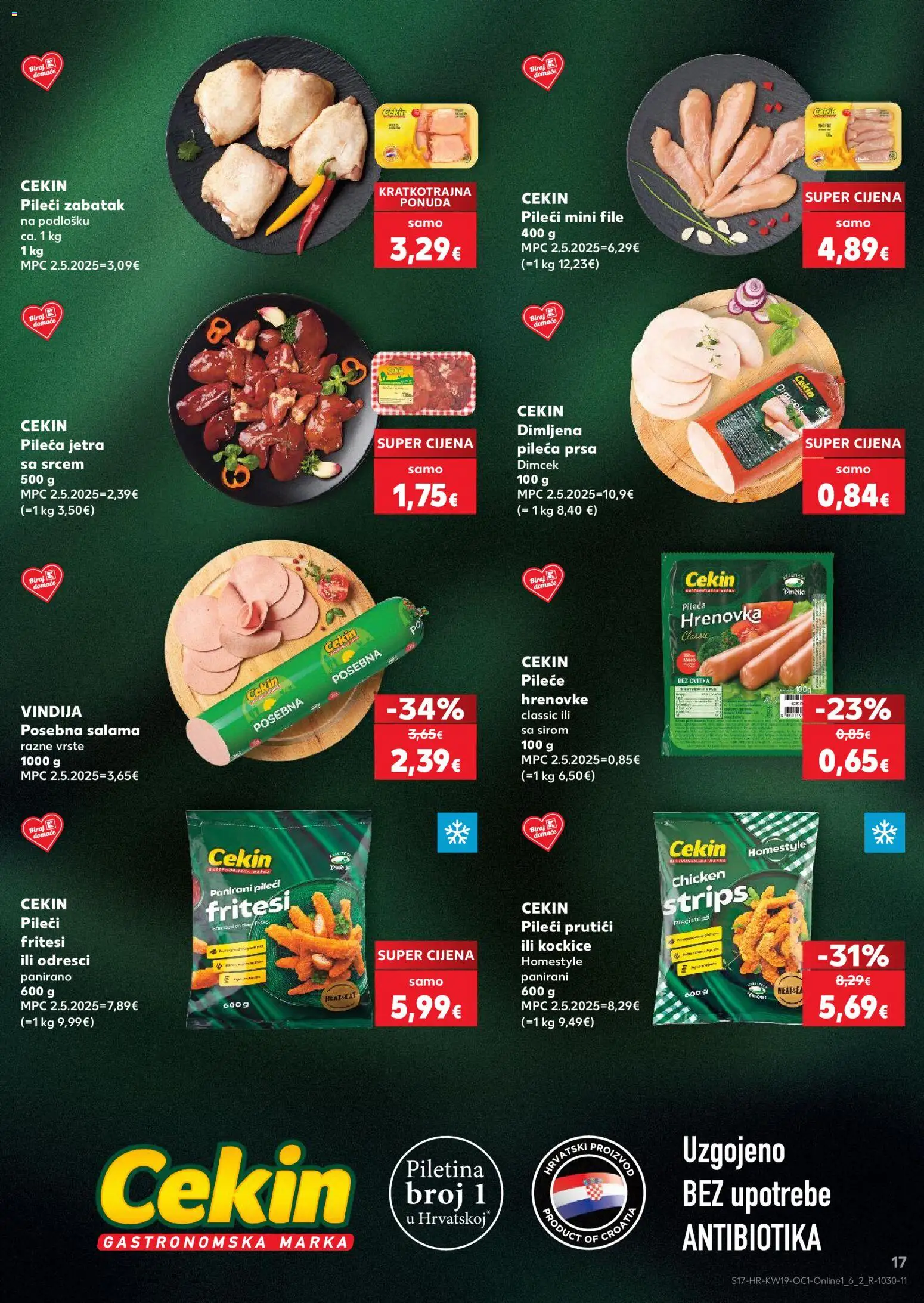 Kaufland katalog | vrijedi od 06.05.2026 | Stranica: 17 | Proizvodi: Vindija, Salama, Hrenovke, Piletina