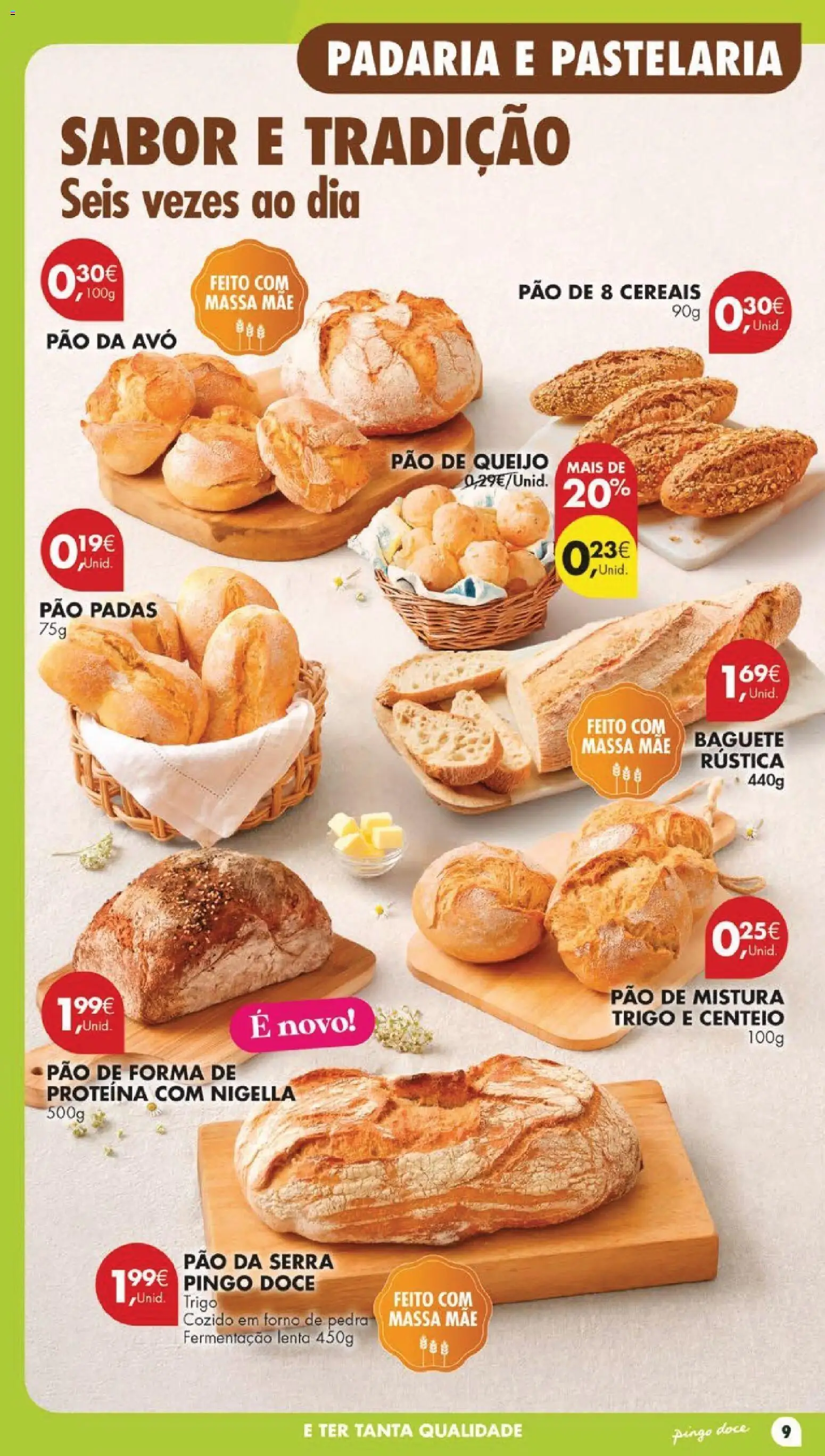 Pingo Doce Poupe Esta Semana Lojas Grandes │ válido de 22/09/2026 | Página: 9 | Produtos: Pão de forma, Padaria, Massa, Proteina