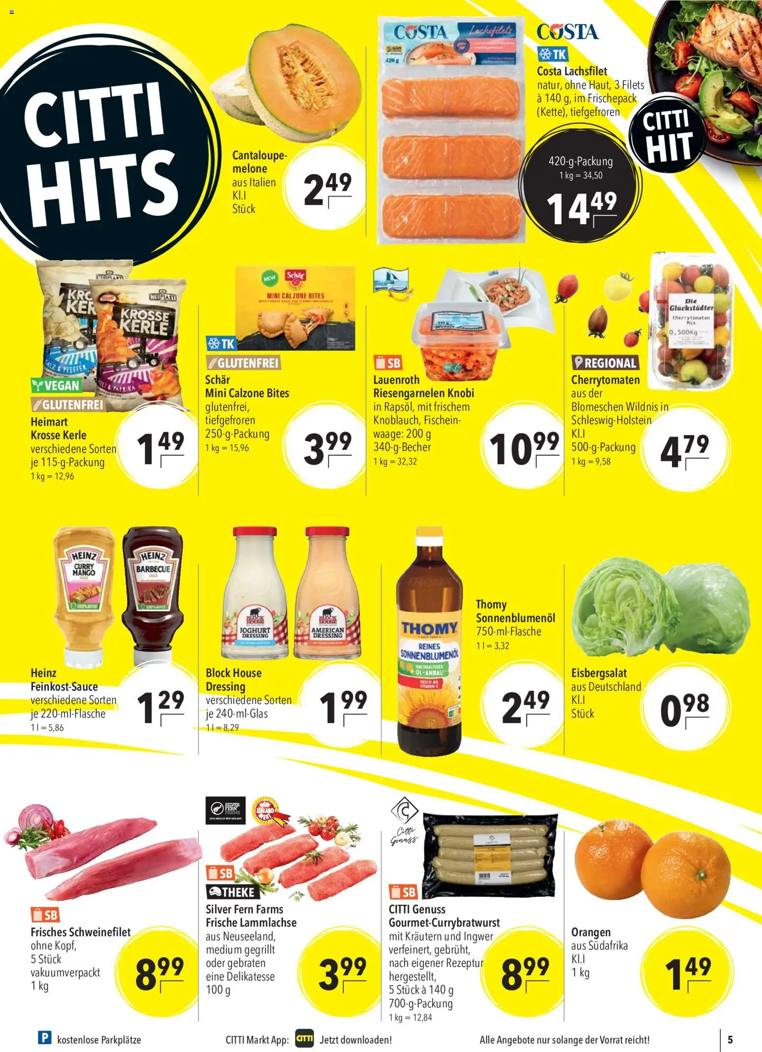 CITTI Markt Prospekt – gültig ab 29.07.2026 | Seite: 5 | Produkte: Joghurt, Eisbergsalat, Schweinefilet, Pfeffer