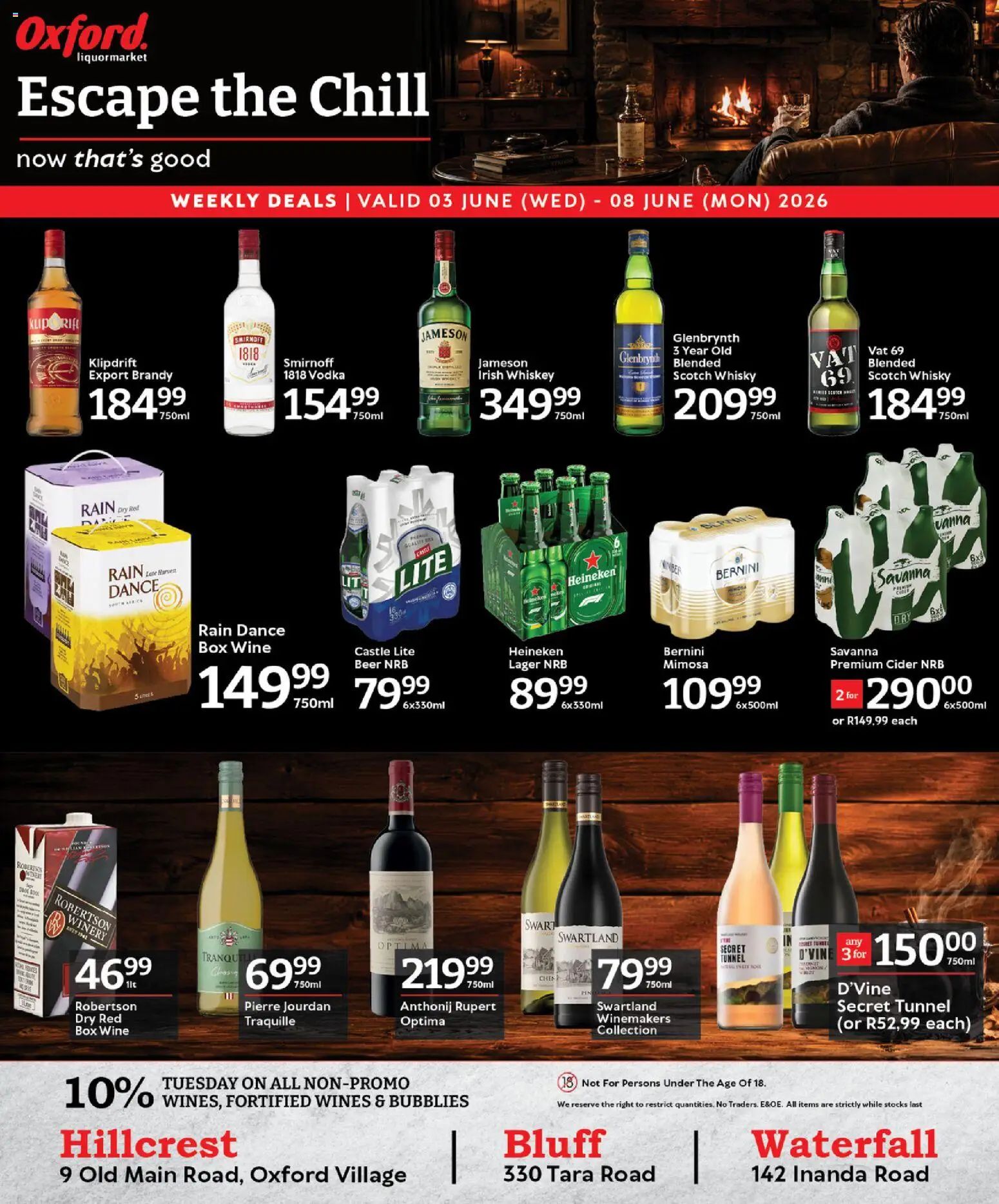New Oxford Freshmarket catalogue – valid from 03.06.2026 | Page: 1 | Products: Box, Beer, Vodka, Whiskey