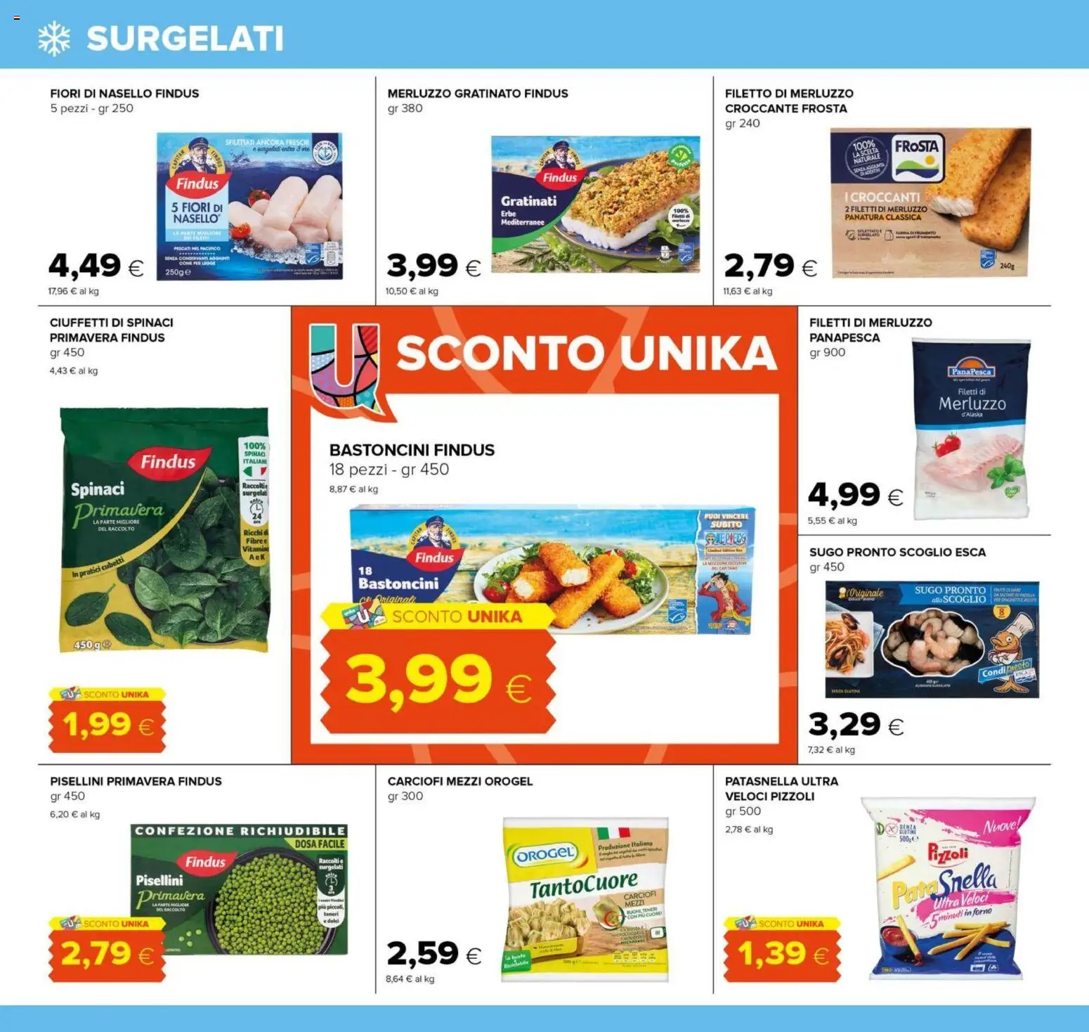 Volantino Oasi del 04/09/2026 | Pagina: 14 | Prodotti: Merluzzo d’Alaska, Erbe, Filetto, Spinaci