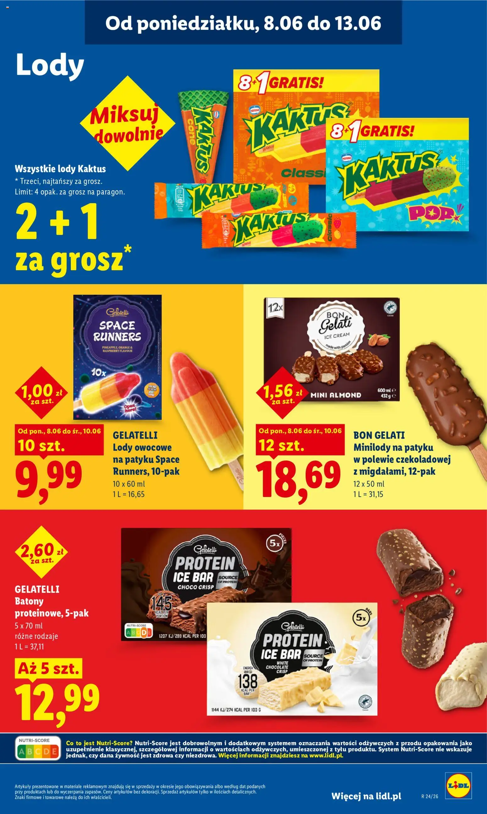Lidl gazetka od 08.06.2026 | Strona: 59 | Produkty: Lody Kaktus, Lody