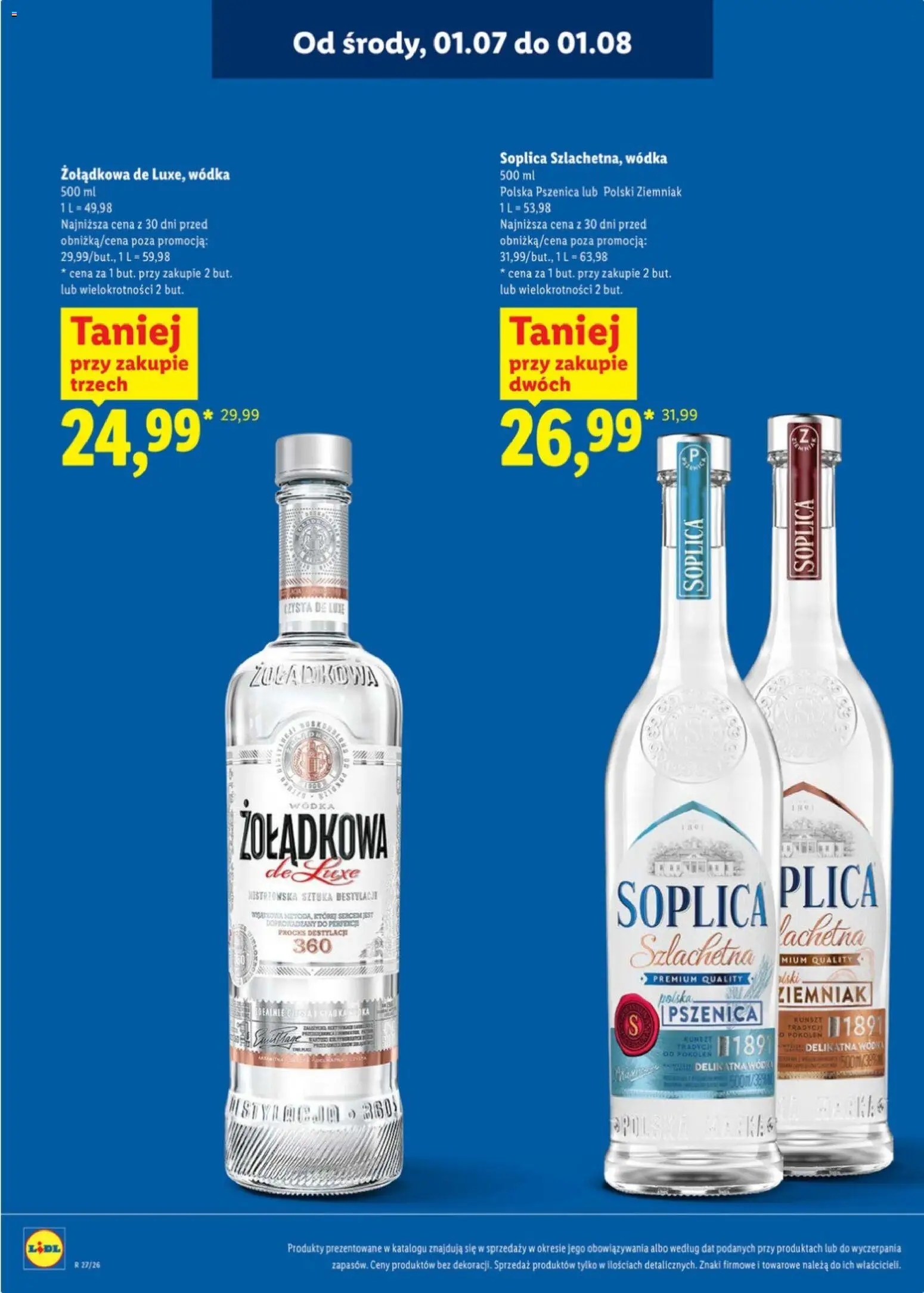 Lidl Katalog alkoholi mocnych od 29.06.2026 | Strona: 3 | Produkty: Soplica wódka, Vodka, Wódka