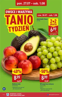 Pogląd oferty "Aldi gazetka" - ważna od 27.07.2026 | Strona: 8 | Produkty: Winogrona, Awokado, Warzywa, Owoce