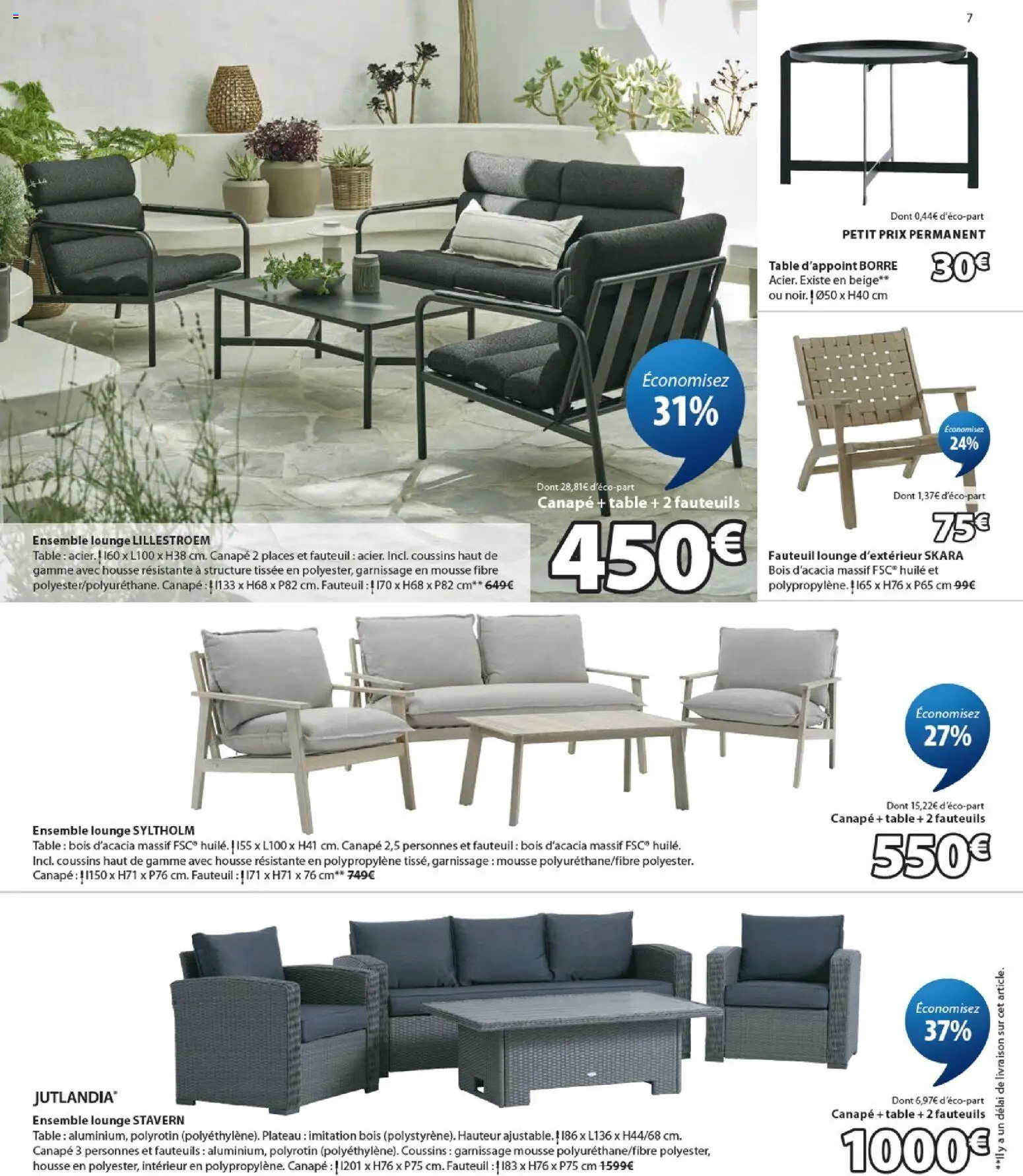 {H1} | Page: 7 | Produits: Mousse, Canapé, Fauteuil, Huile