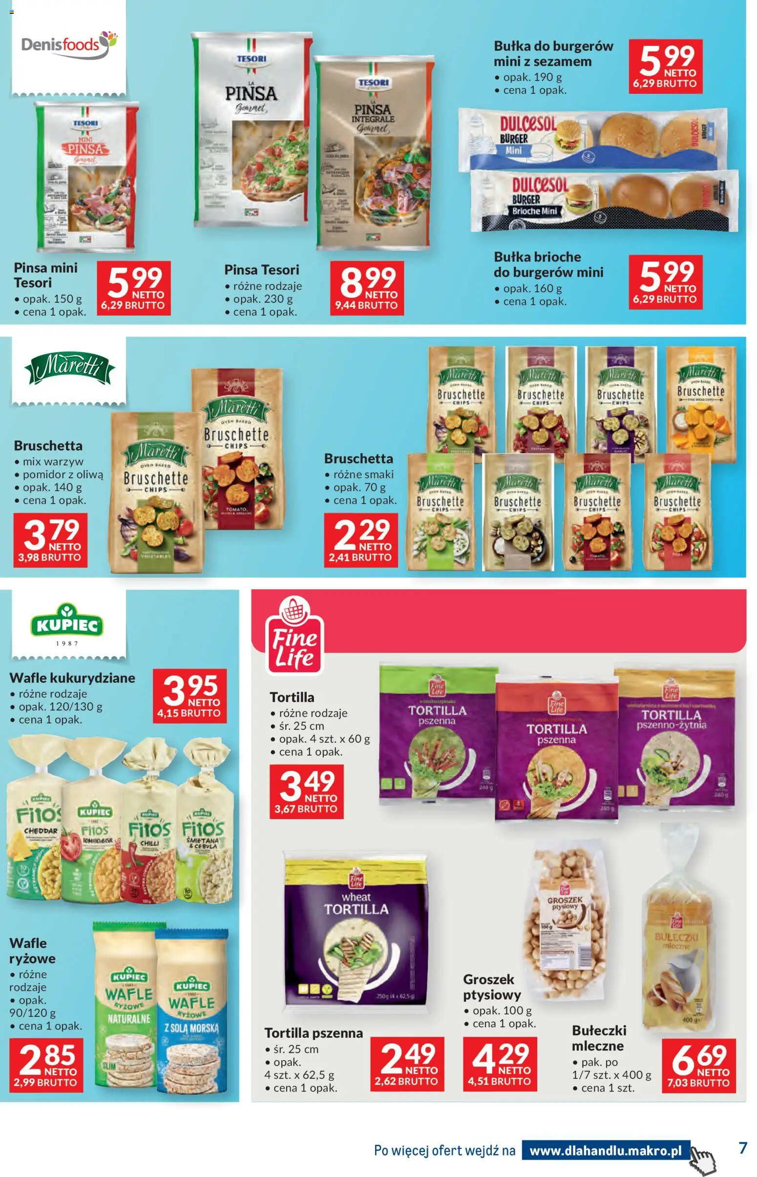 Makro gazetka - Dystrybucja do sklepów od 14.04.2026 | Strona: 7 | Produkty: Groszek ptysiowy, Tortilla, Śmietana, Pinsa