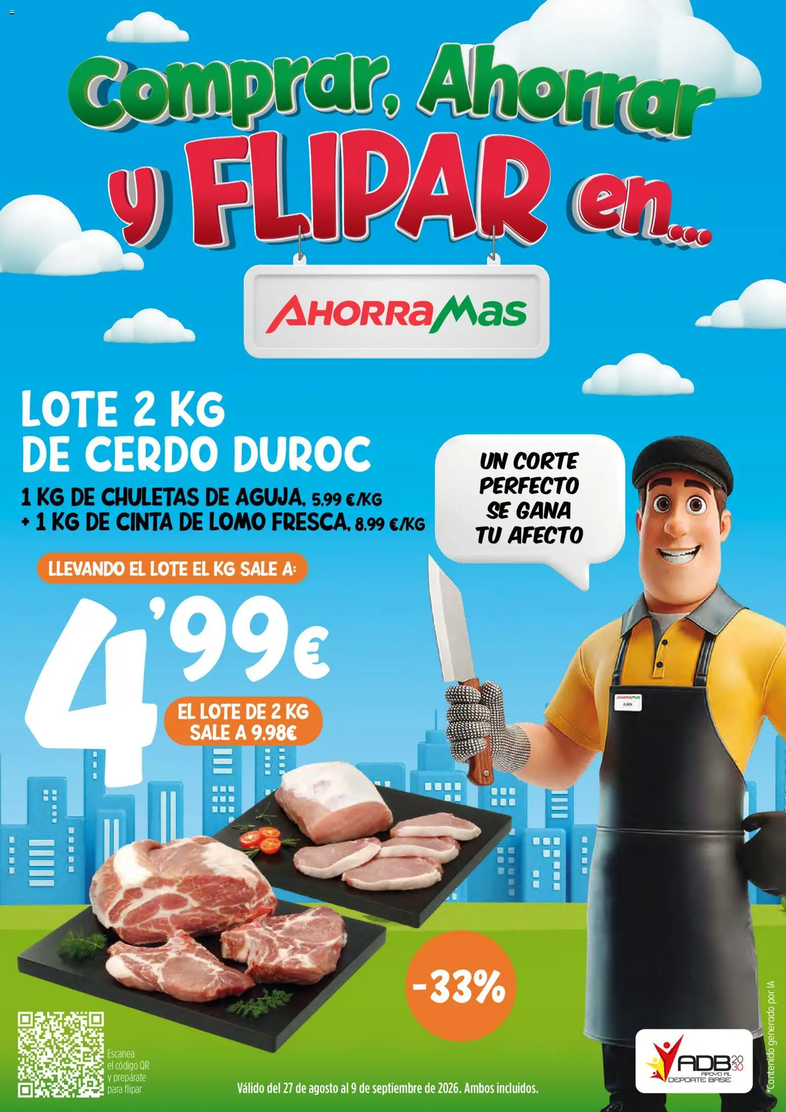AhorraMas folleto │ válido desde el 27/08/2026 | Página: 1 | Productos: Lomo, Cerdo