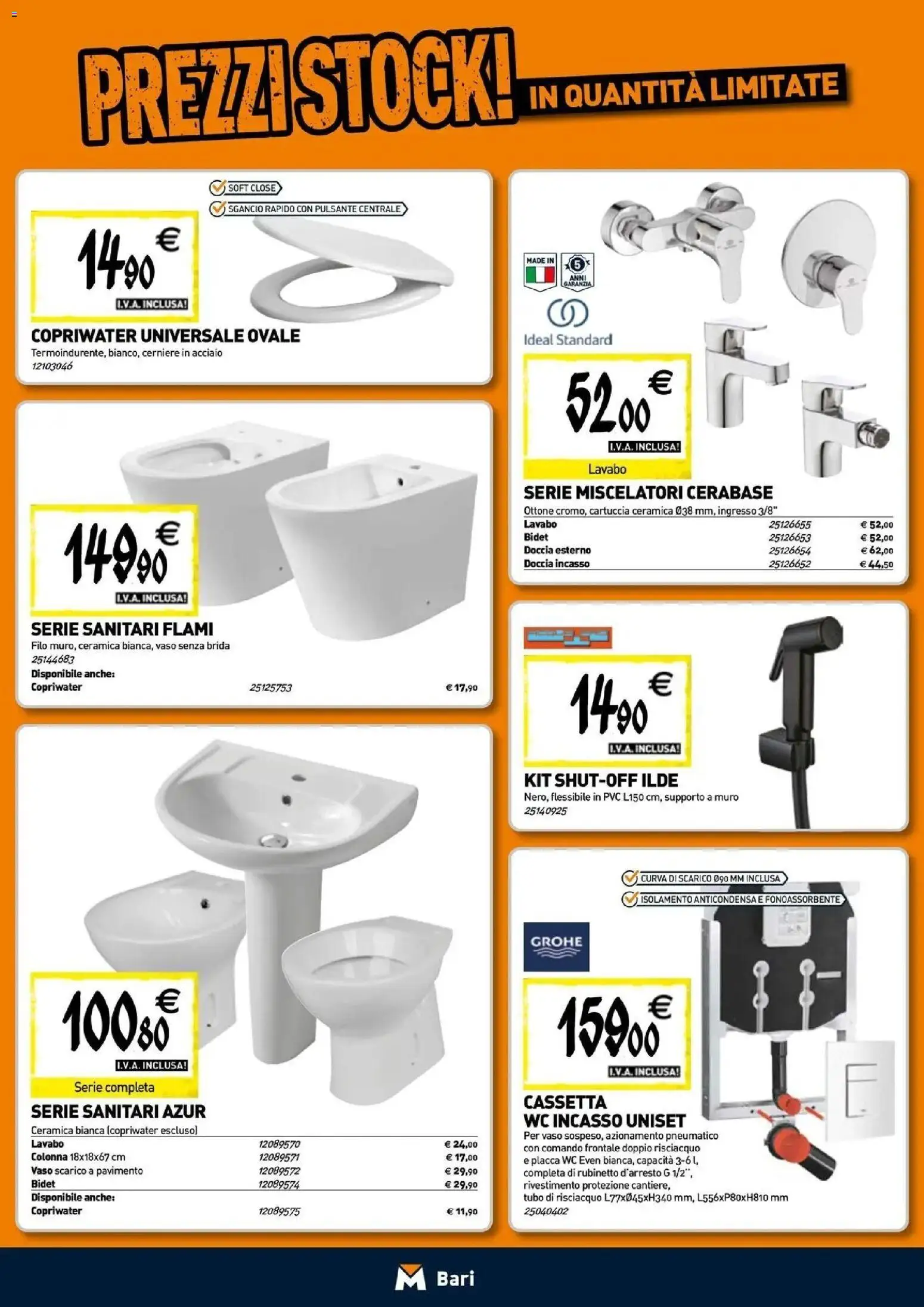 Nuovo TECNOMAT catalogo Bari dal 24/09/2026 > offerte anteprima 🛍️ | Pagina: 4 | Prodotti: Pavimento, Tubo, WC, Vaso