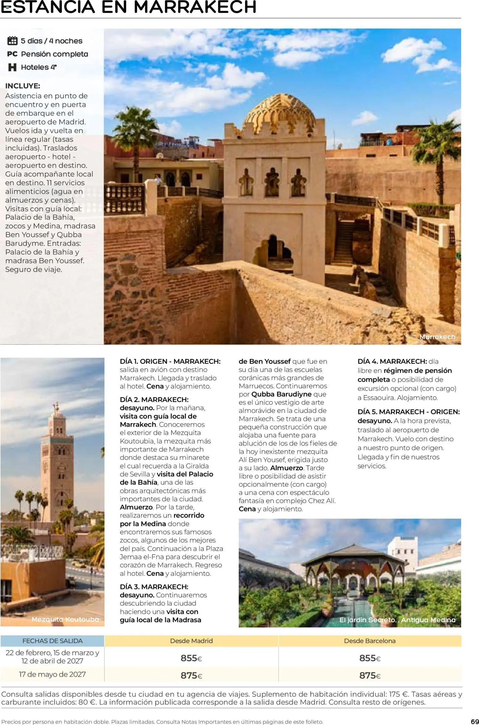 Viajes El Corte Inglés folleto Destinos Otoño y Primavera │ válido desde el 01/07/2026 | Página: 69 | Productos: PC, Agua