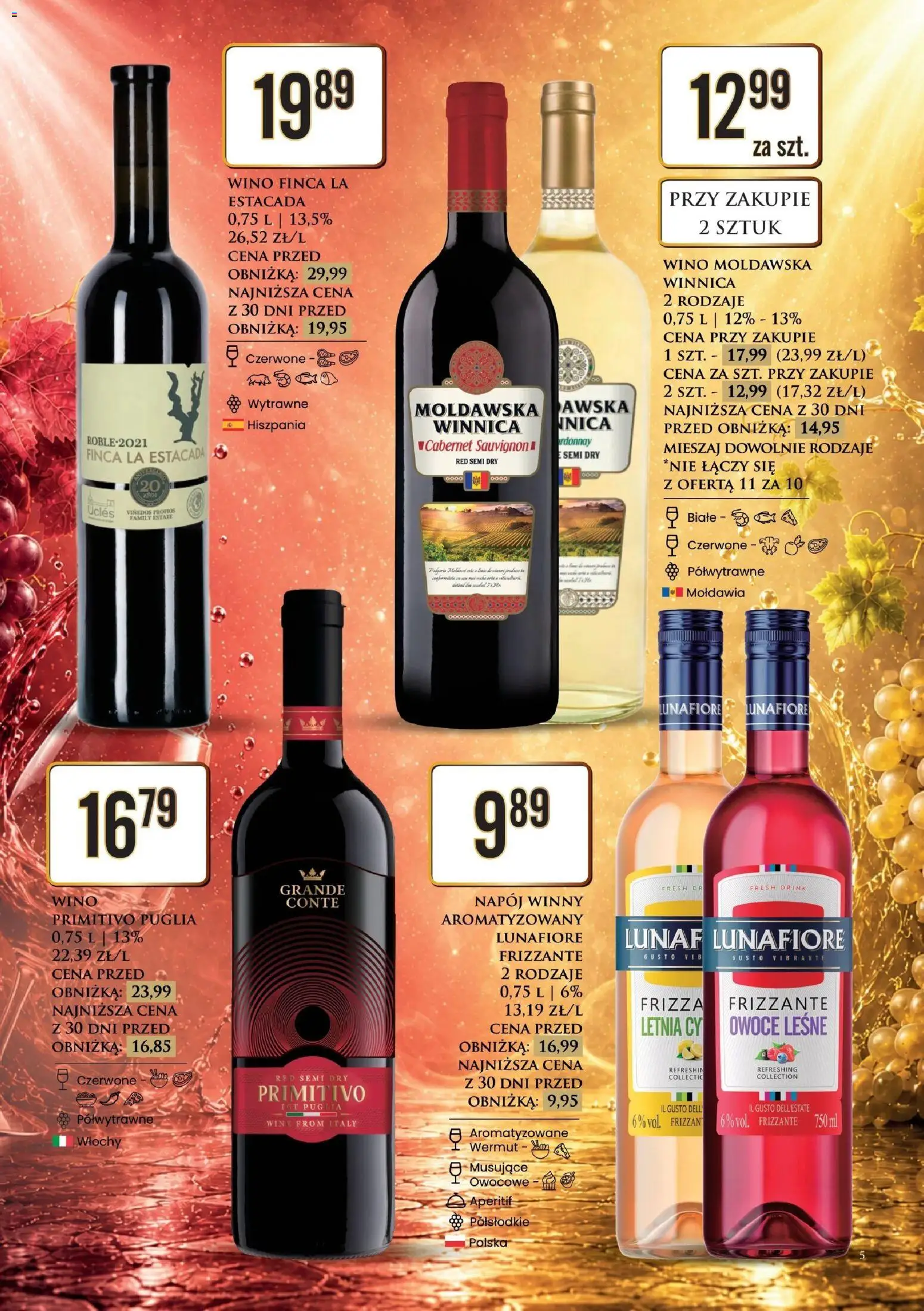 Dino gazetka alkoholowa od 31.07.2026 | Strona: 5 | Produkty: Wino, Owoce