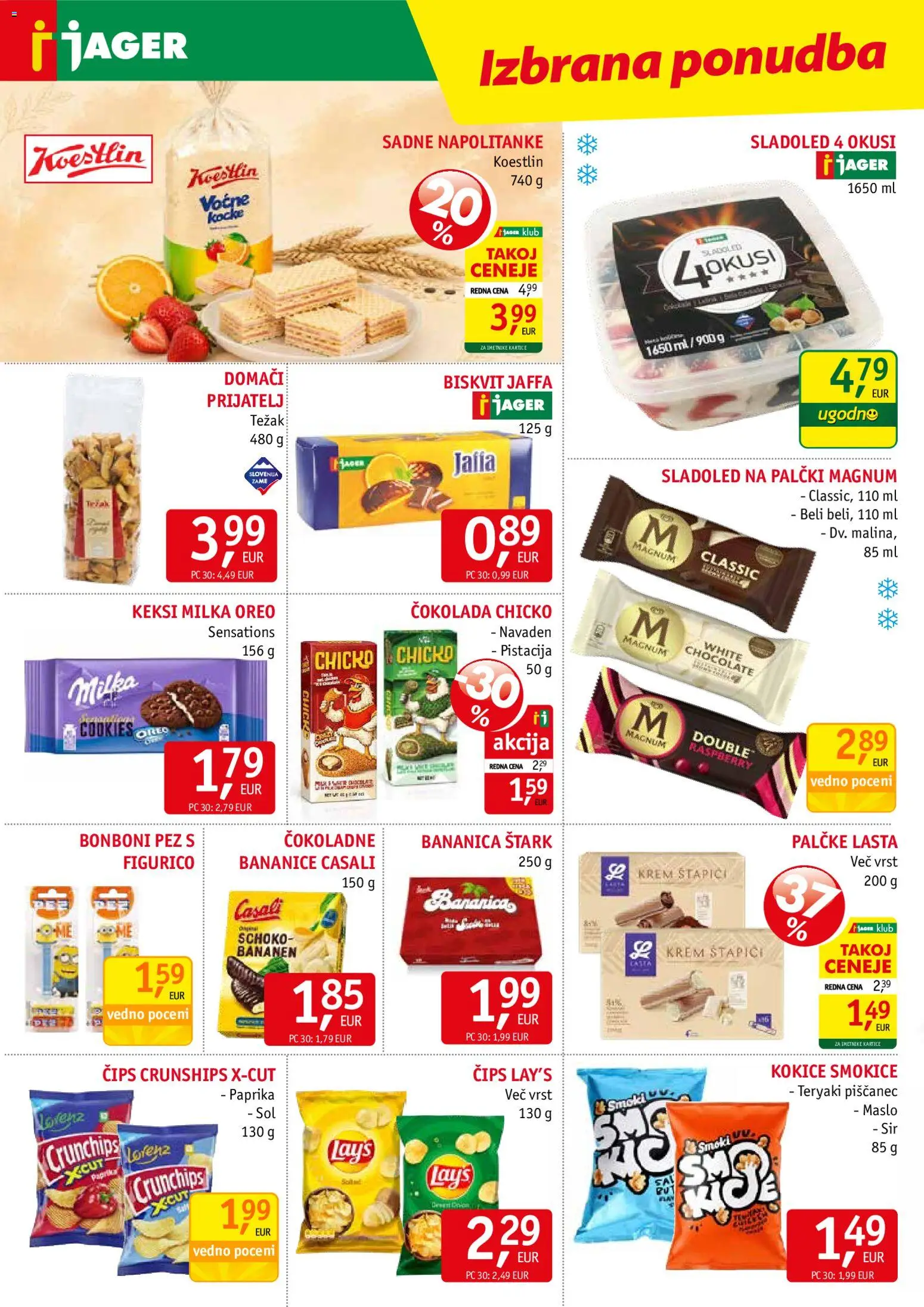 Novi Jager katalog ponudbe – veljaven od 22.07.2026 | Stran: 10 | Izdelki: Napolitanke, Bonboni, Paprika, Sol