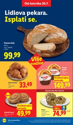 Palermo hleb, 400 g - pregled Lidl kataloga - važi od 30.07.2026 | Strana: 20