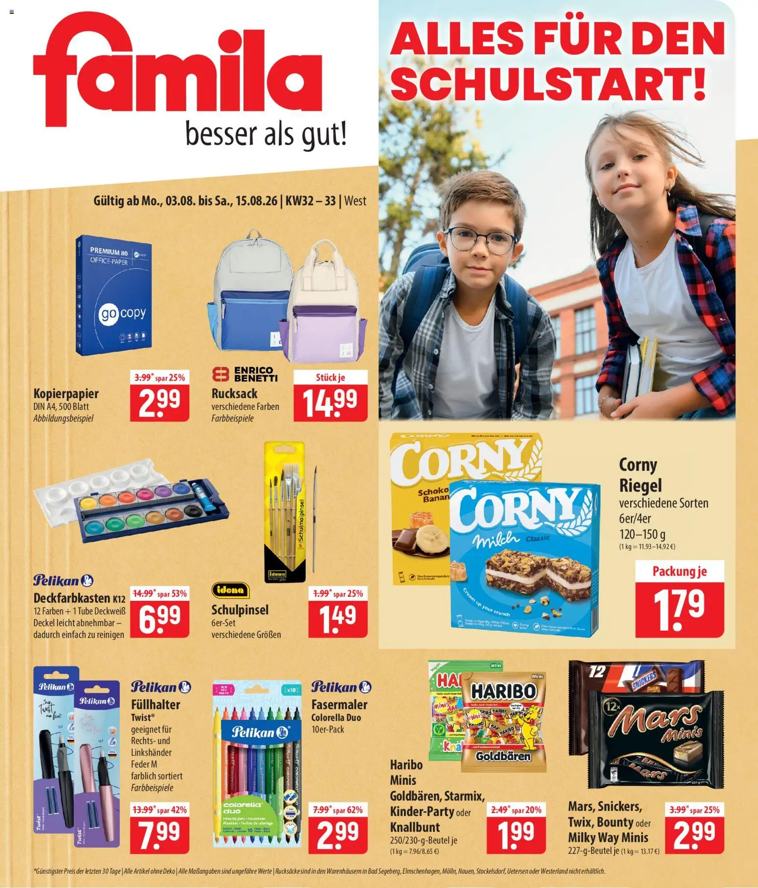 Famila Alles für den Schulstart! – gültig ab 03.08.2026 | Seite: 1