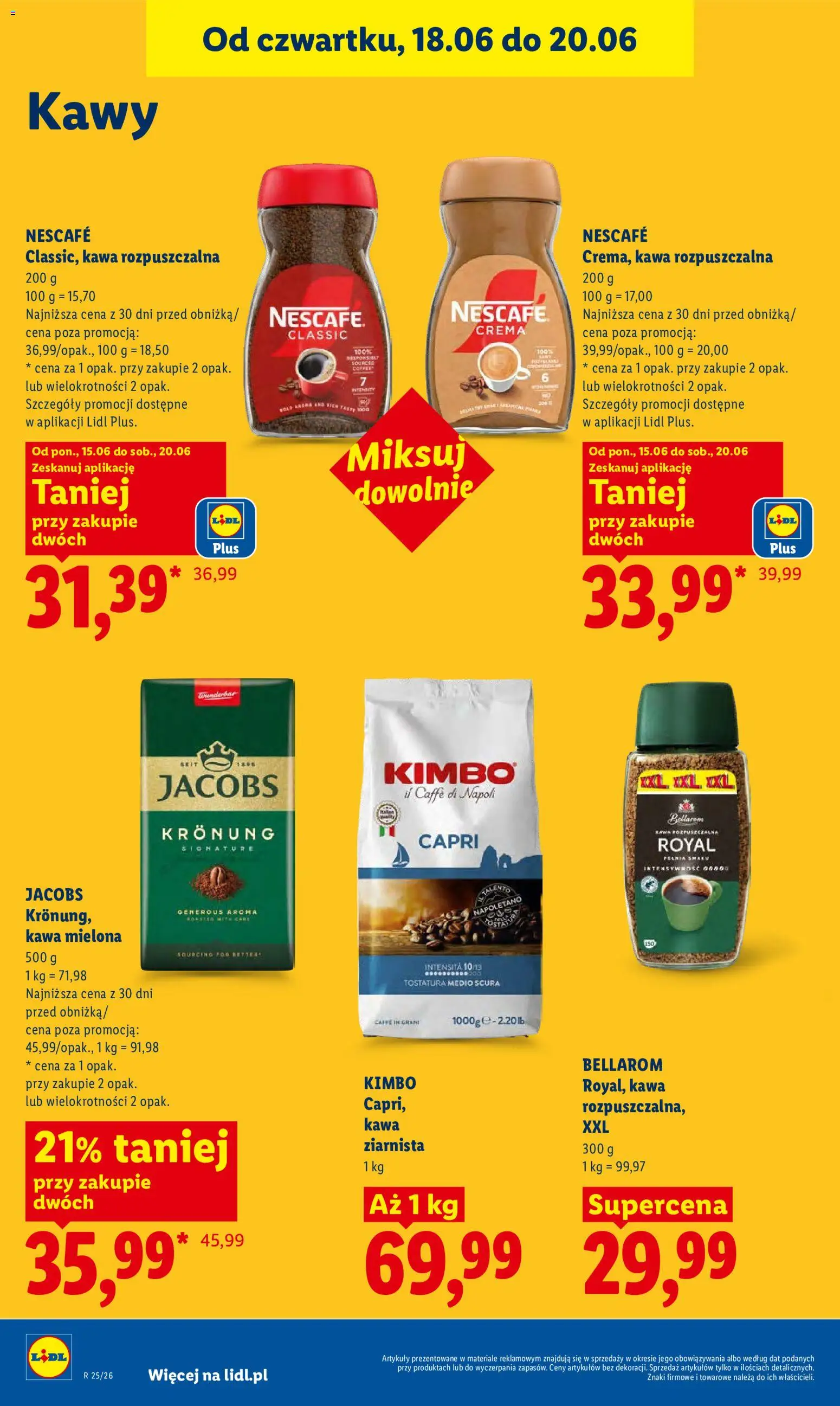 Lidl gazetka od 18.06.2026 | Strona: 76 | Produkty: Nescafe, Kawa ziarnista, Kawa rozpuszczalna, Kawa