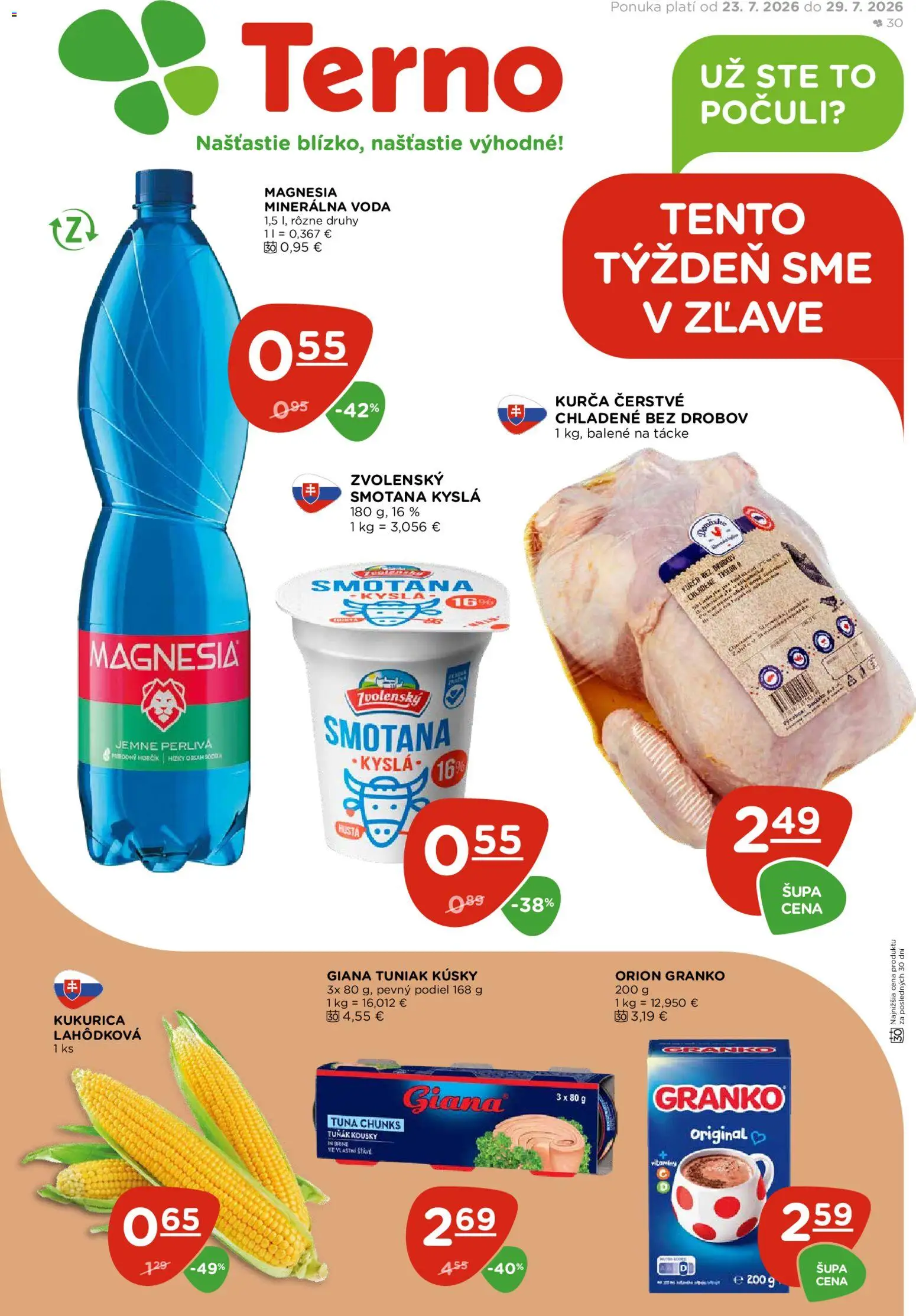 Nové Terno akcie – leták je platný od 23.07.2026 | Strana: 1