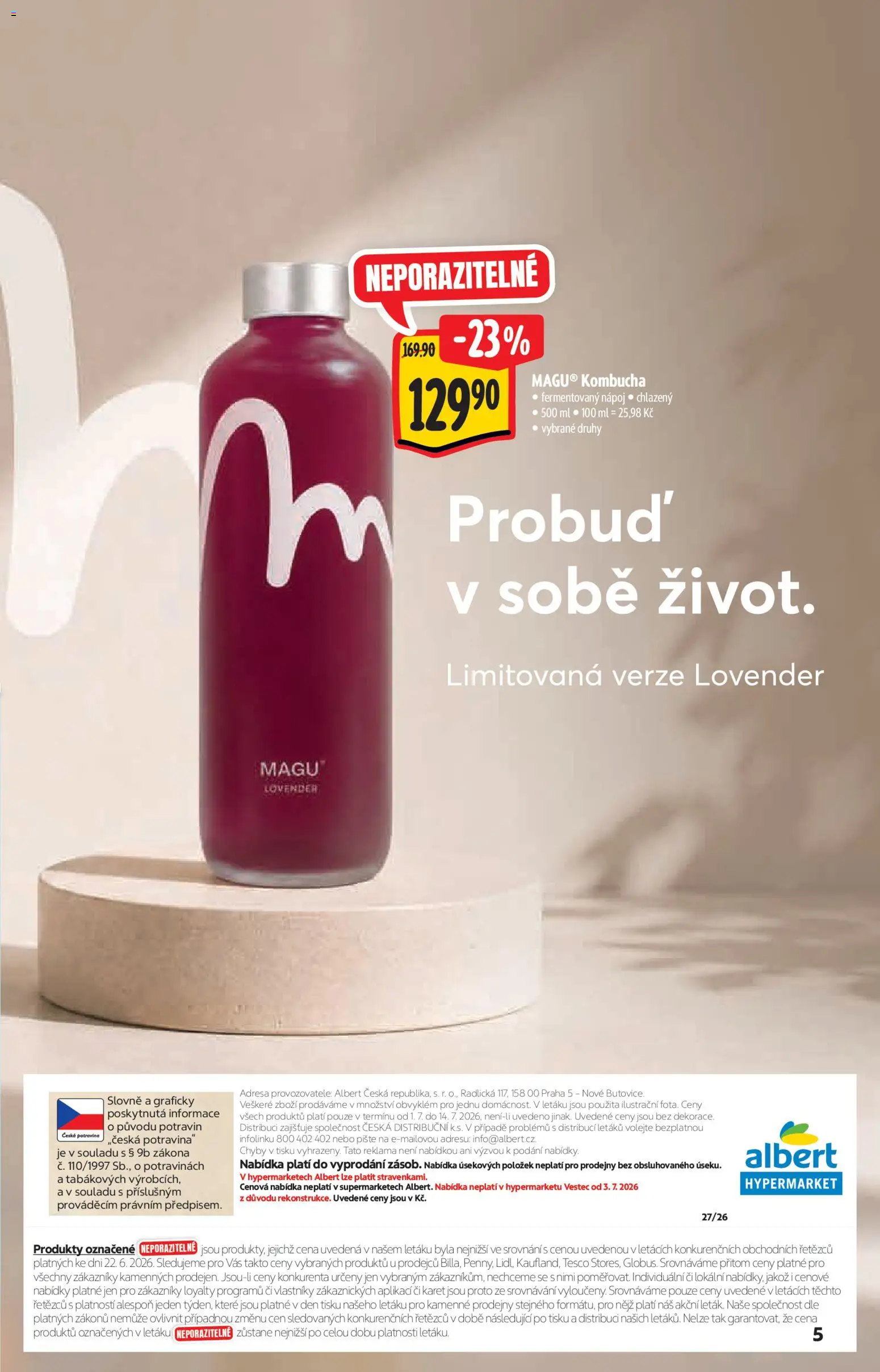 Albert katalog - Hypermarket od 01.07.2026 | Strana: 5 | Produkty: Kombucha