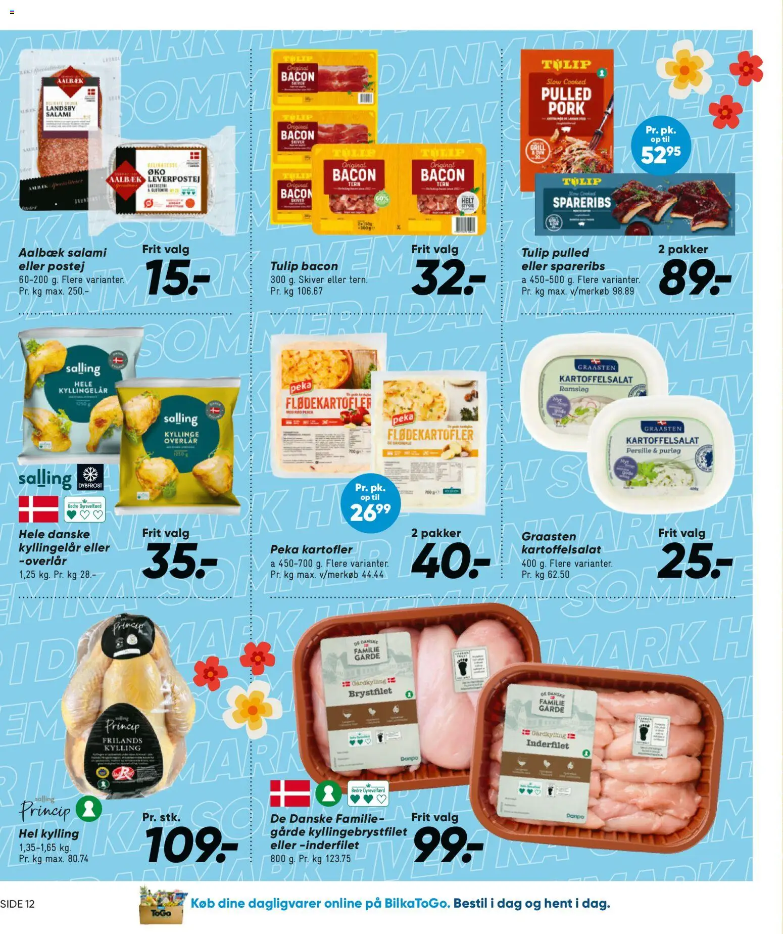 Bilka tilbudsavis – gyldig fra 17/07/2026 | Side: 12 | Produkter: Dagligvarer, Salami, Kartoffelsalat, Leverpostej