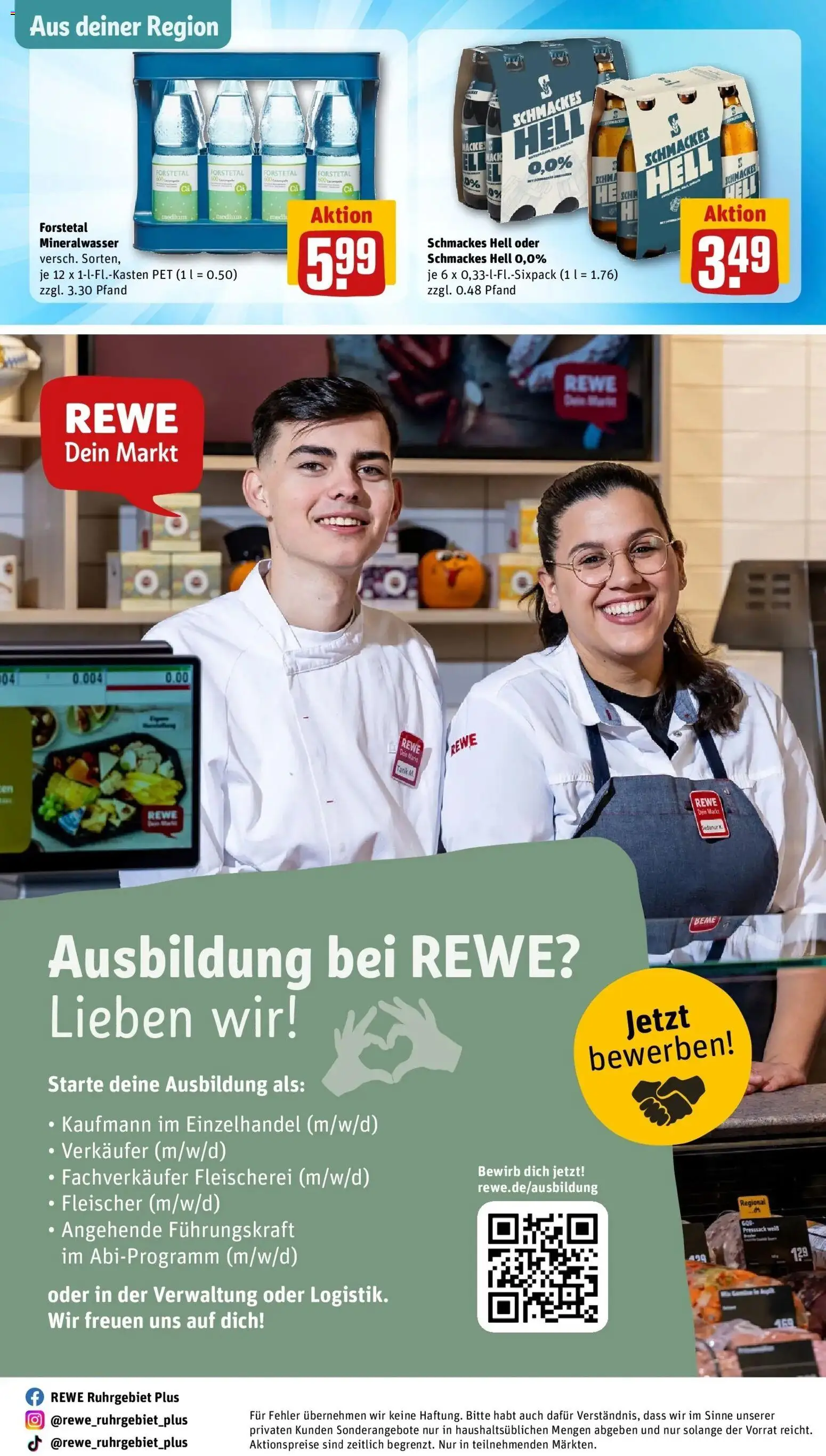 REWE Prospekt ab 31.08.2026 zum Blättern » Angebote | Seite: 32 | Produkte: Mineralwasser