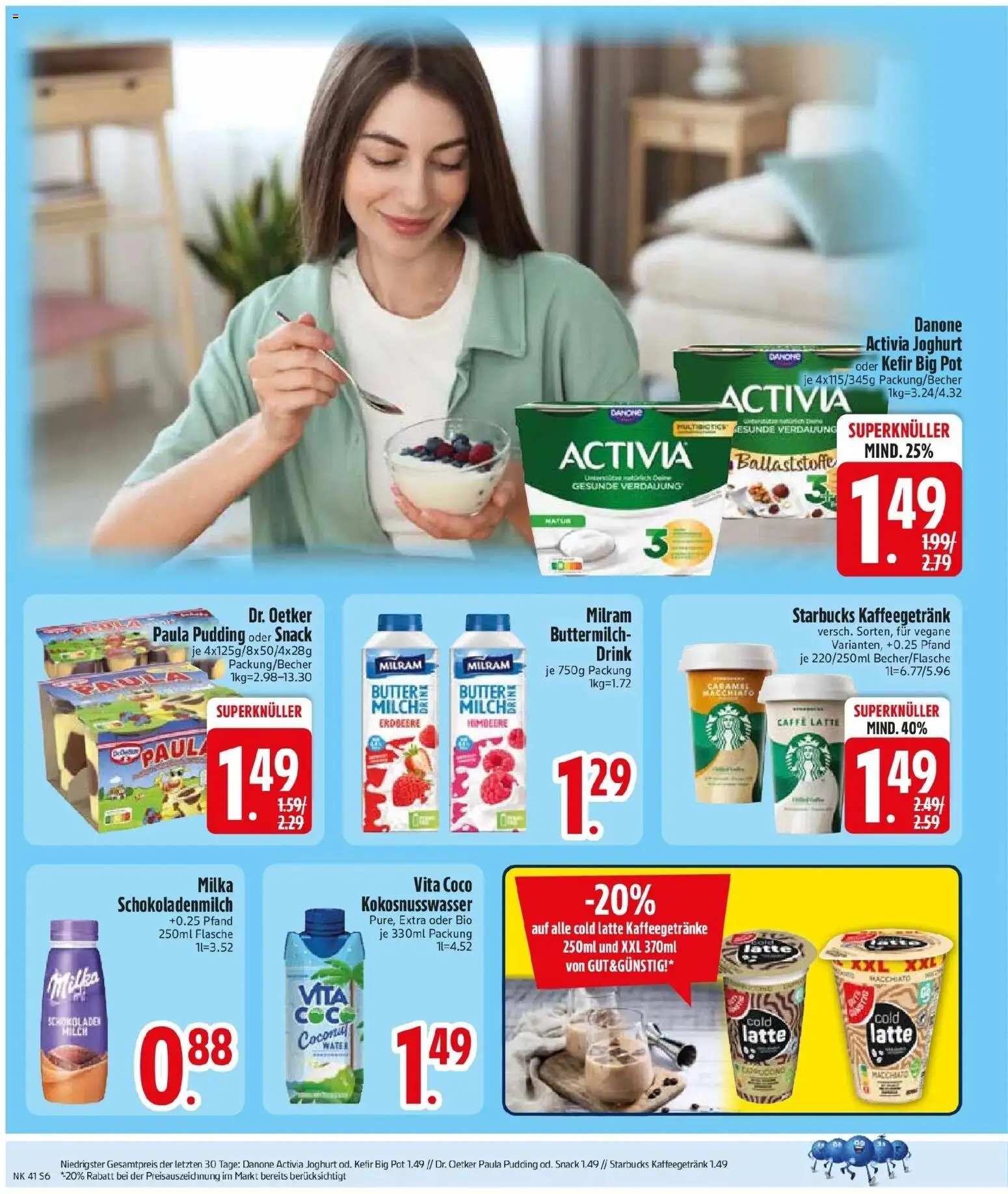 Edeka Prospekt Schwandorf (ab 05.10.2026) » Angebote Online | Seite: 8 | Produkte: Activia, Milka, Pudding, Milram