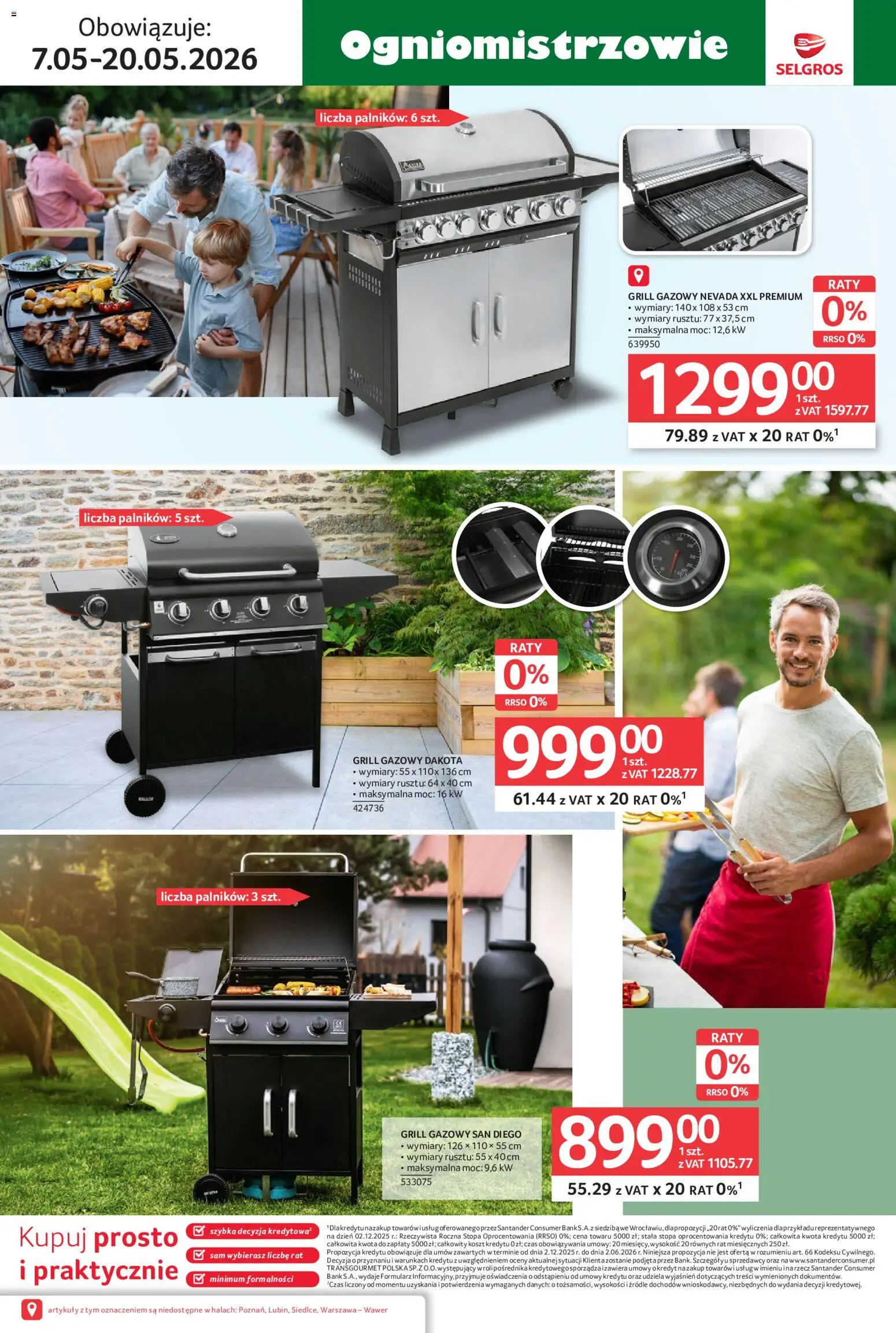Selgros cash&carry gazetka - Ogród od 07.05.2026 | Strona: 3 | Produkty: Grill, Grill gazowy