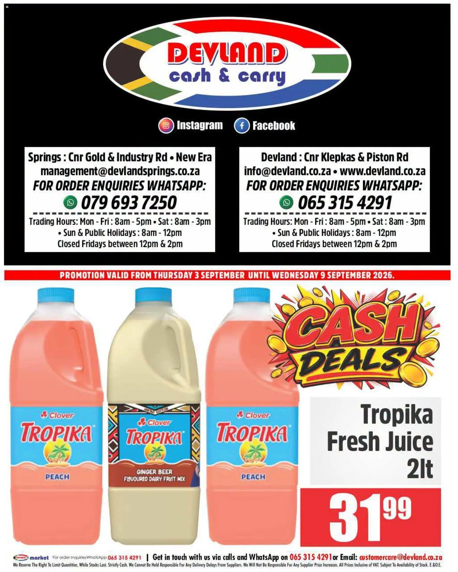 New Devland catalogue – valid from 03/09/2026 | Page: 5 | Products: Juice, Beer, Fruit, Peach