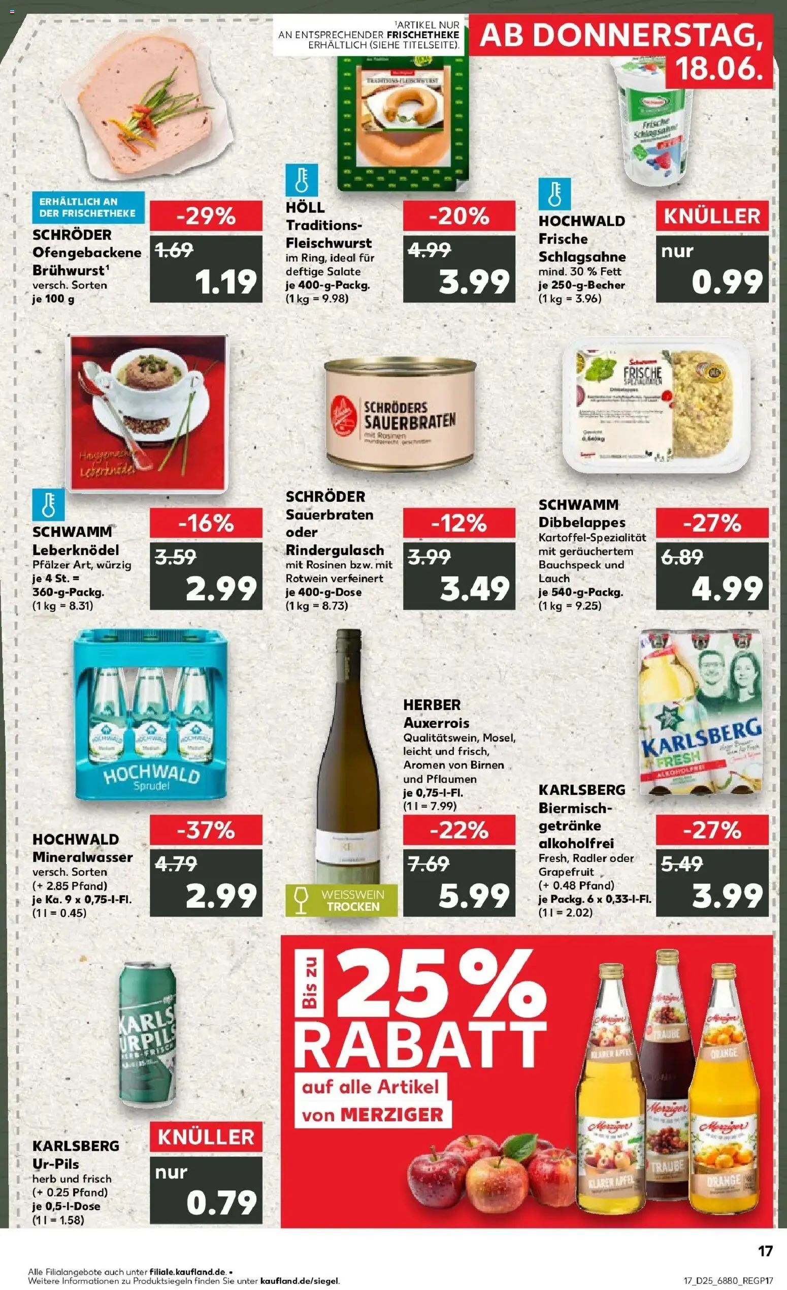 Kaufland Prospekt Neunkirchen – gültig ab 15.06.2026 | Seite: 2 | Produkte: Rindergulasch, Mineralwasser, Grapefruit, Radler