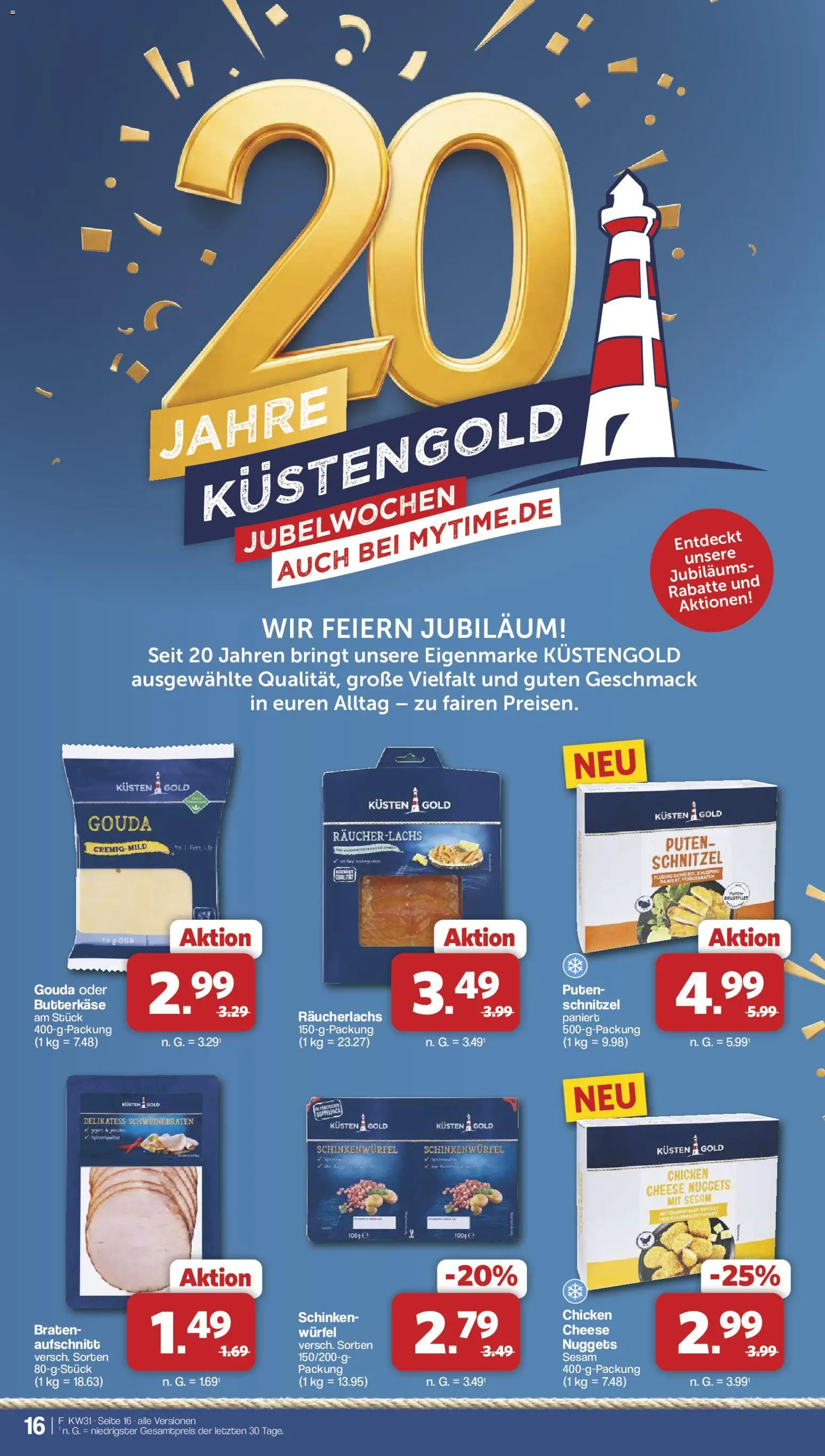 Famila Nordwest Prospekt – gültig ab 27.07.2026 | Seite: 16 | Produkte: Gouda, Schnitzel, Räucherlachs, Schinken