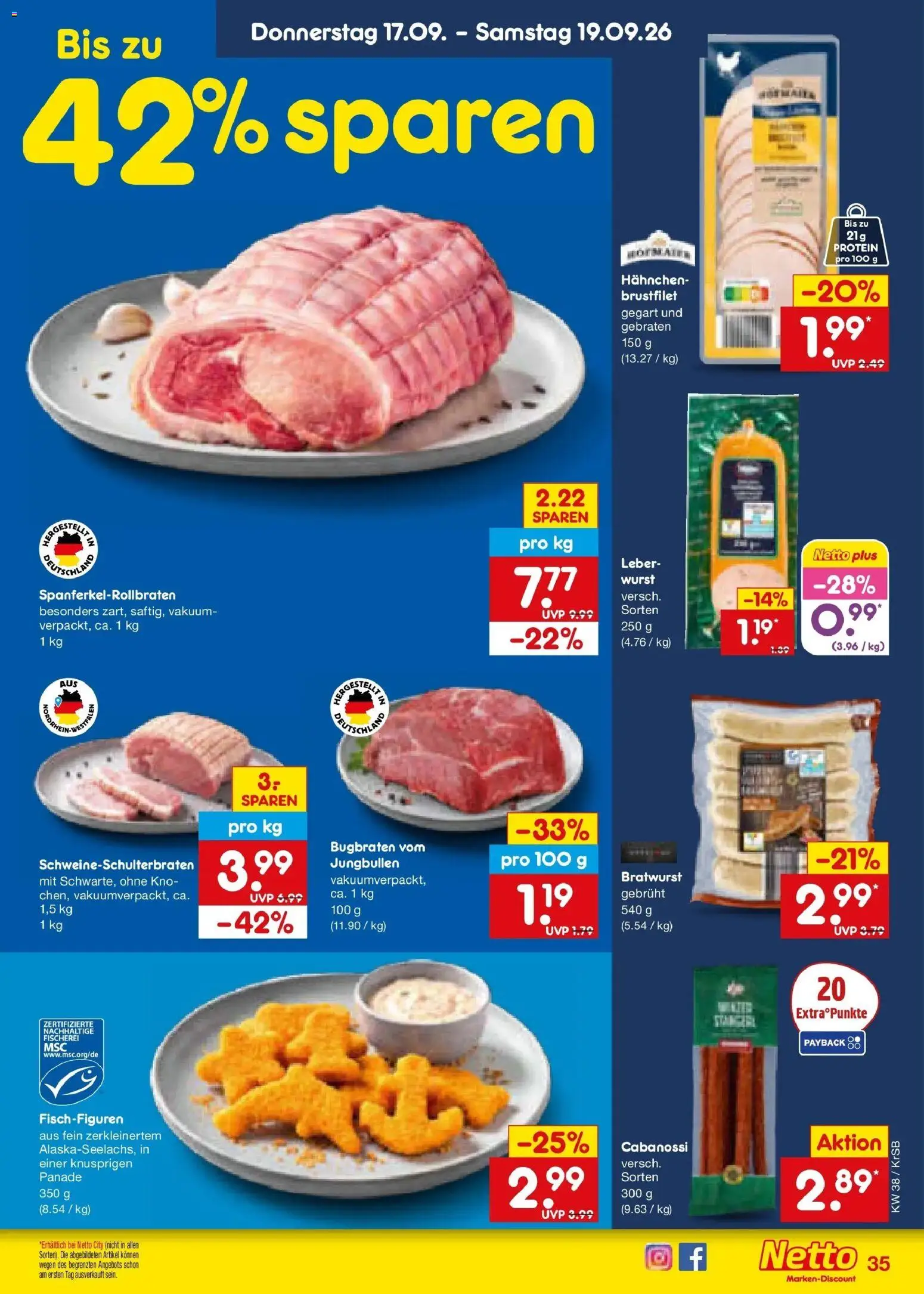 Netto Marken-Discount Prospekt Baesweiler – gültig ab 14.09.2026 | Seite: 49 | Produkte: Hahnchen, Bratwurst, Wurst