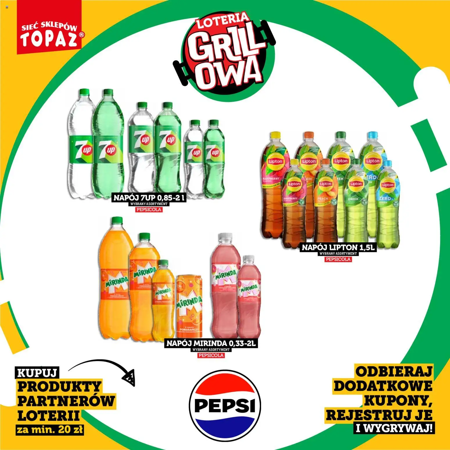Topaz gazetka - Kupuj, Grilluj I Wygrywaj od 20.04.2026 | Strona: 60 | Produkty: Grill, Pepsi