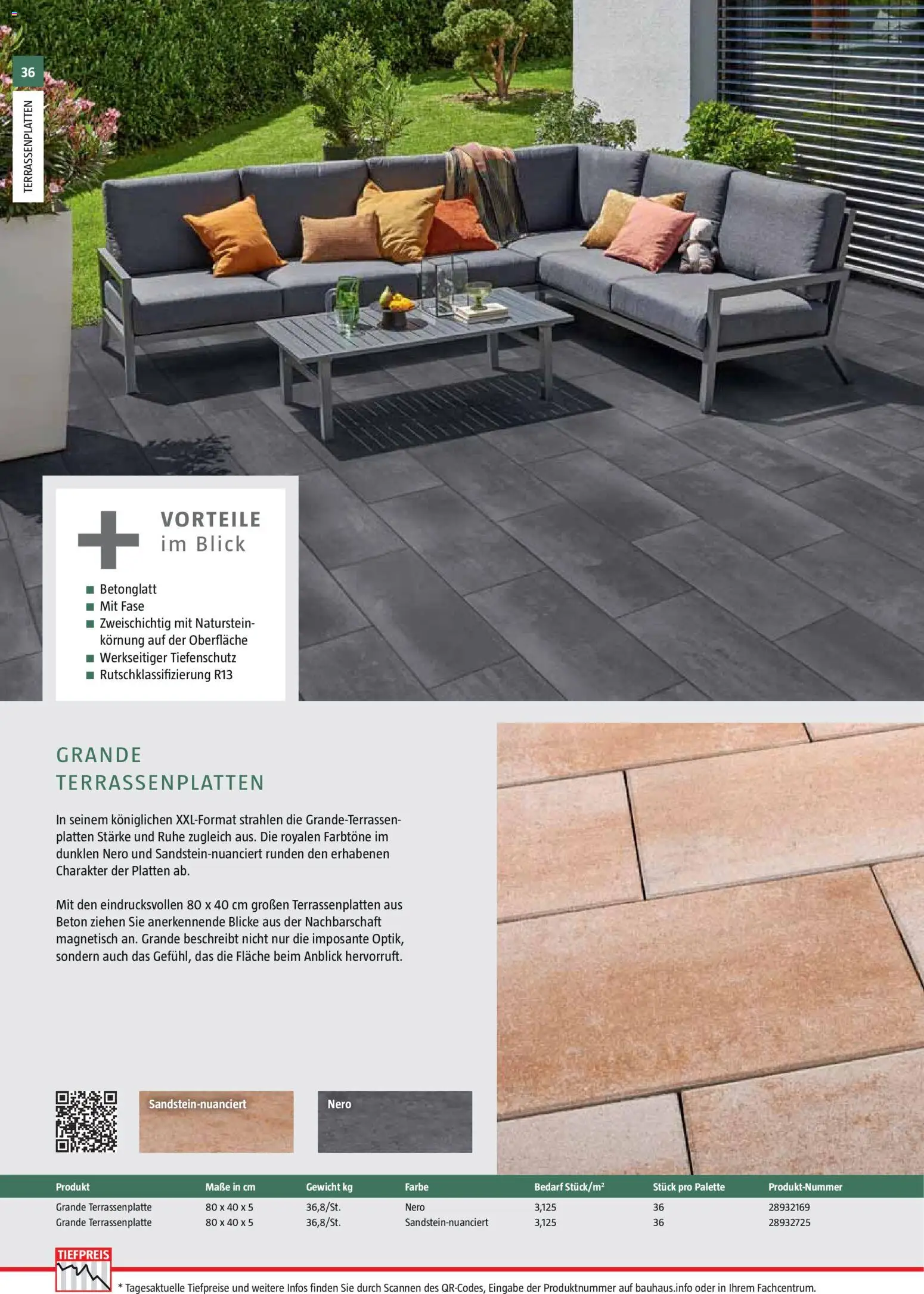 Bauhaus Gartenbaumaterialien 2026 – gültig ab 02.03.2026 | Seite: 36 | Produkte: Gewicht