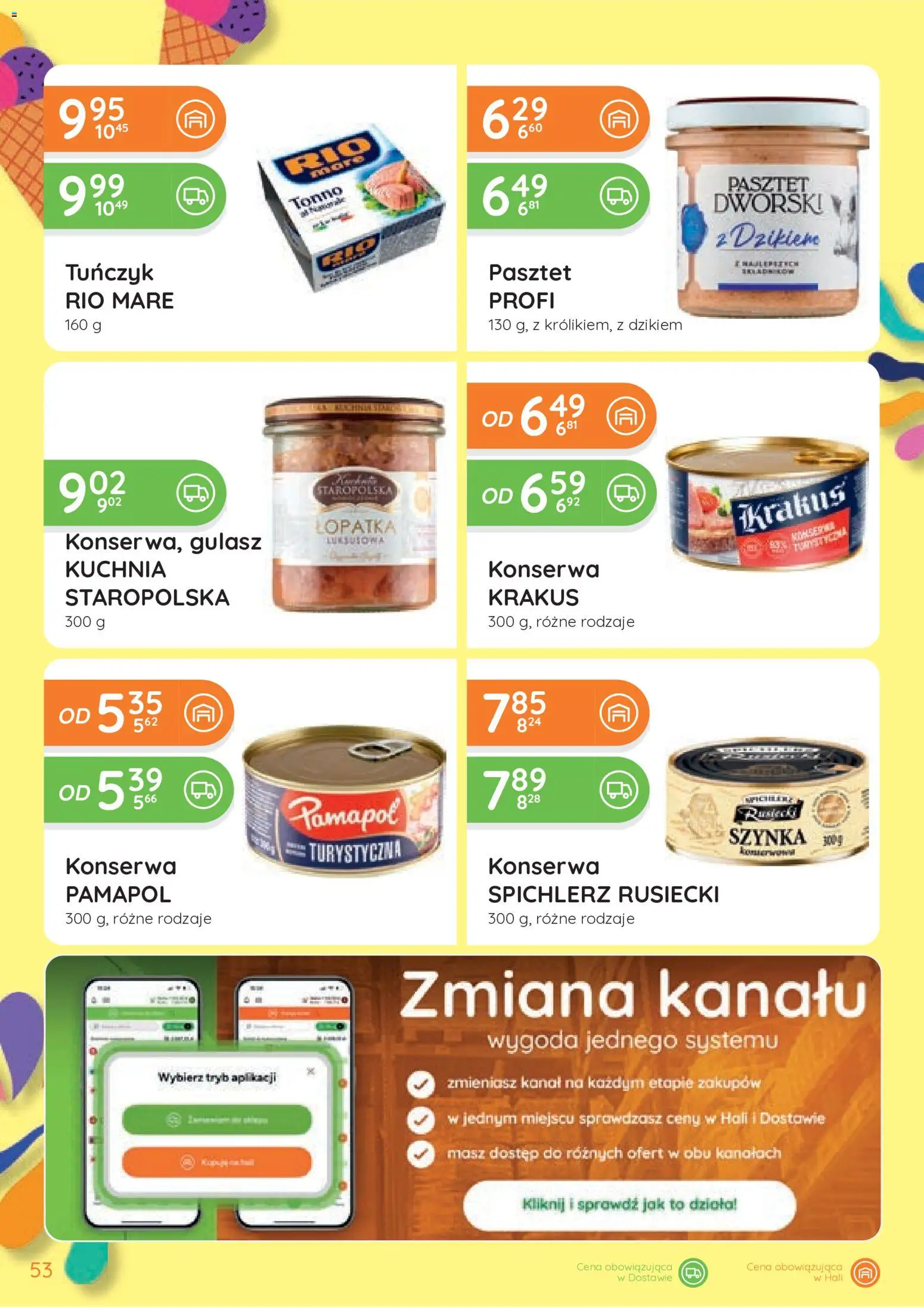 Eurocash gazetka od 25.06.2026 | Strona: 53 | Produkty: Szynka, Tuńczyk, Gulasz