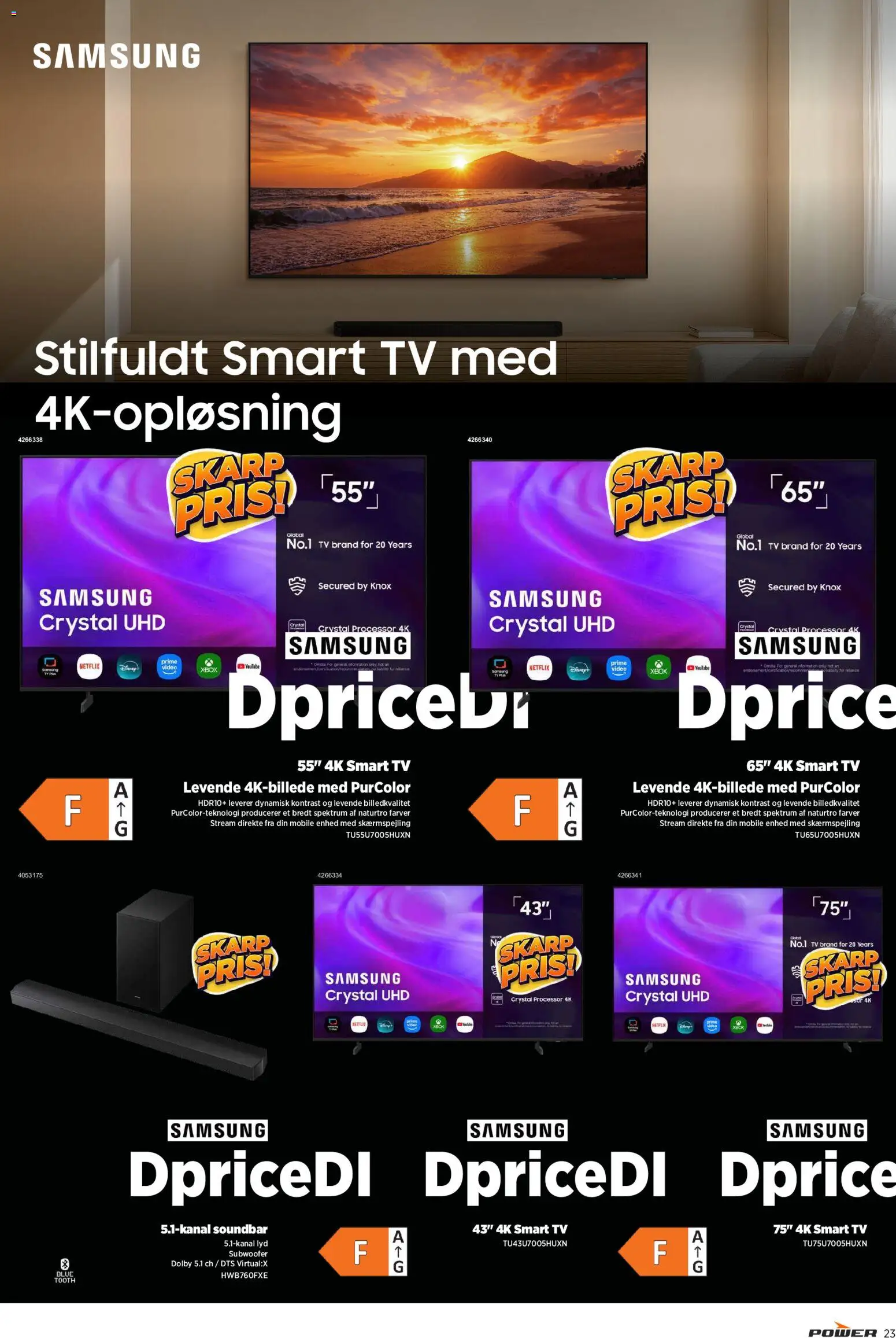 Power tilbudsavis – gyldig fra 09/10/2026 | Side: 23 | Produkter: Processor, Soundbar, Smart TV, Video