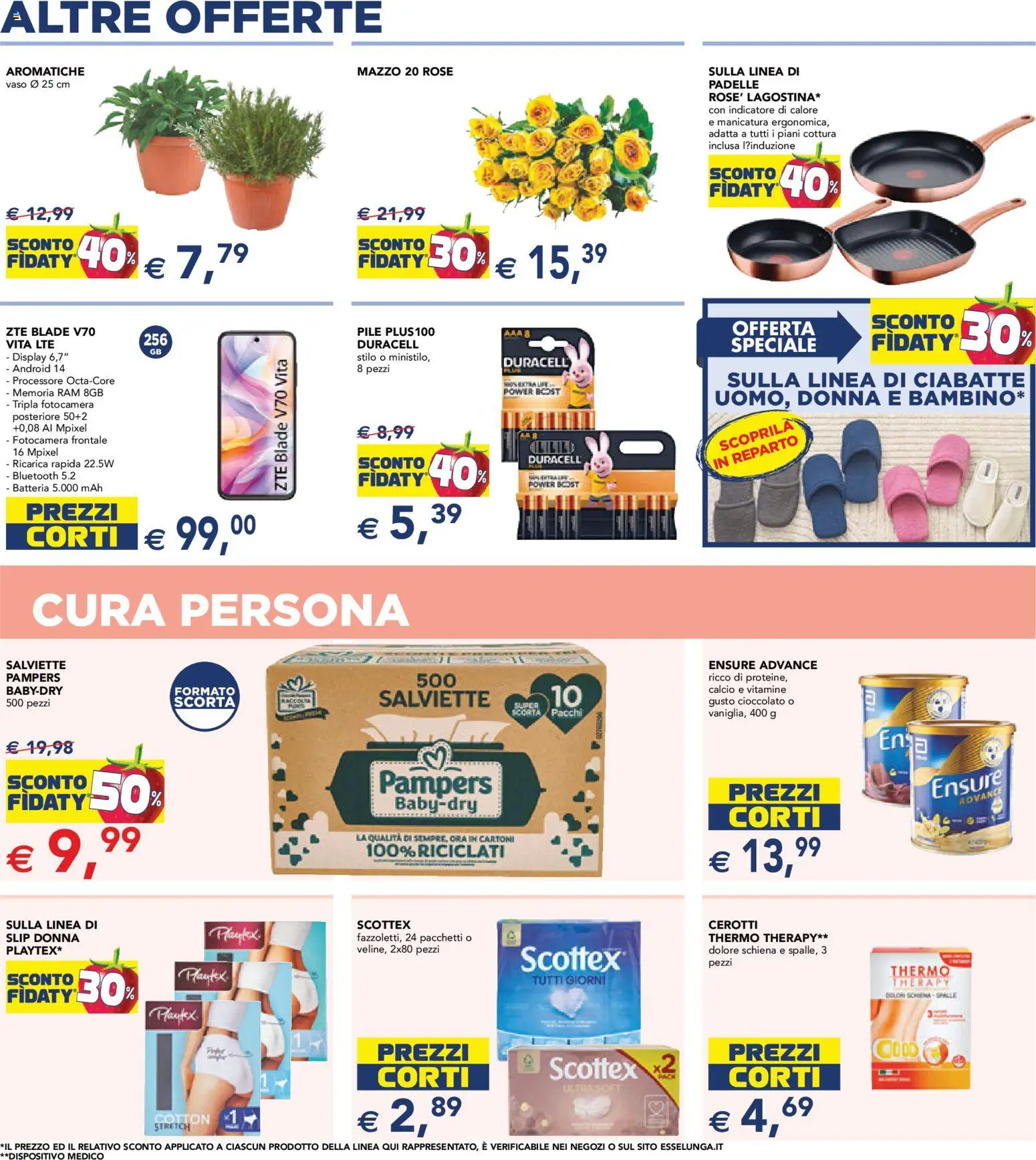 Volantino Esselunga S del 12.03.2026 | Pagina: 3 | Prodotti: Slip, Ciabatte, Fotocamera, Vaso