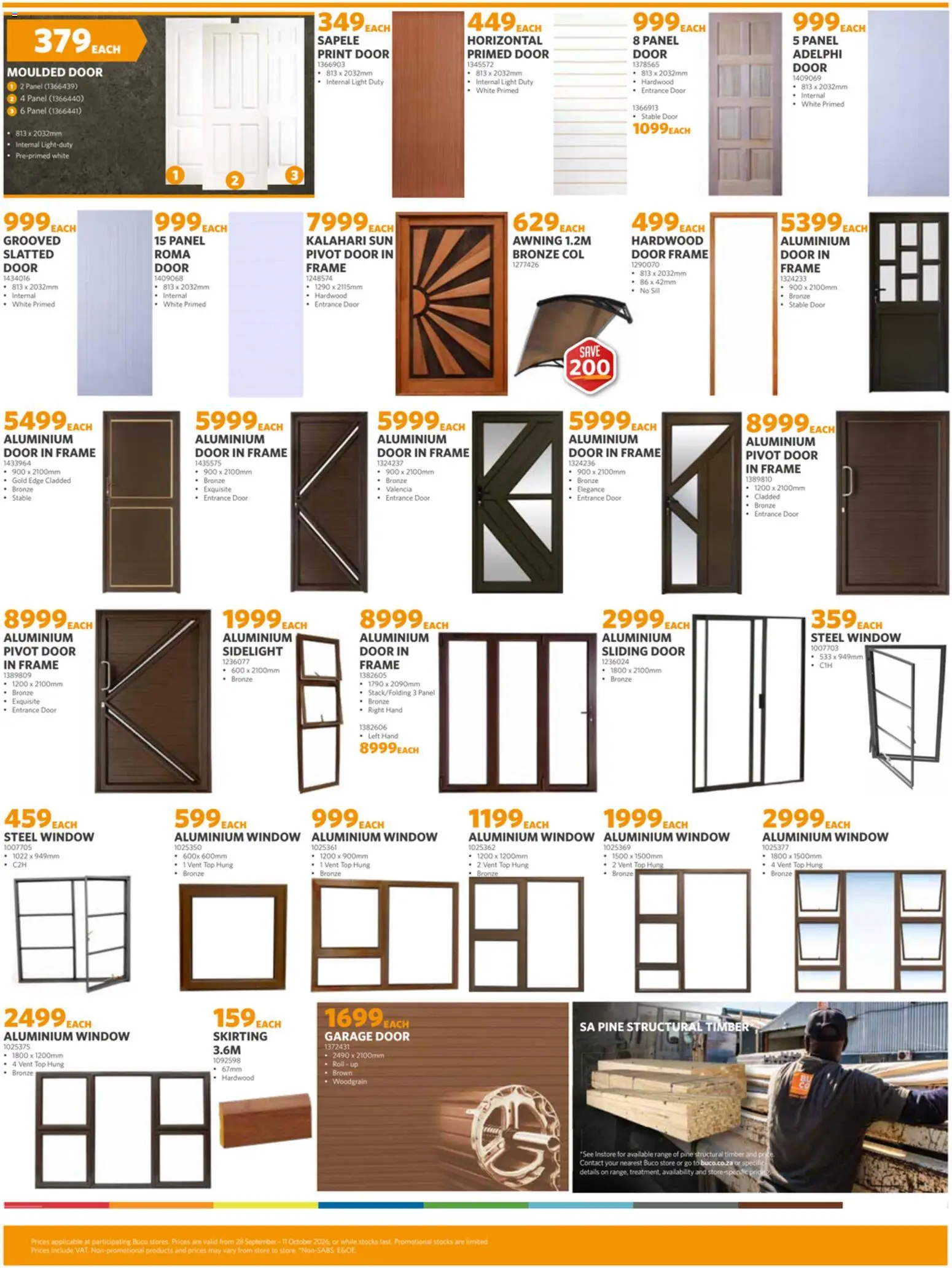 New BUCO catalogue – valid from 28/09/2026 | Page: 7 | Products: Frame, Stable door, Door frame, Light