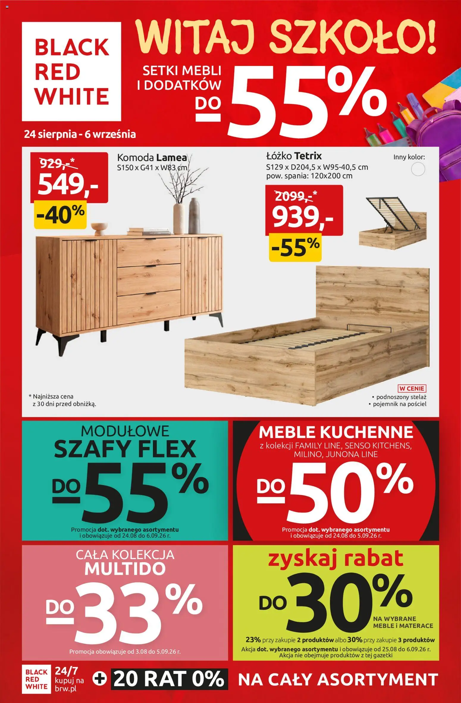 Black Red White promocje od 24.08.2026 | Strona: 1 | Produkty: Pościel, Łóżko, Komoda