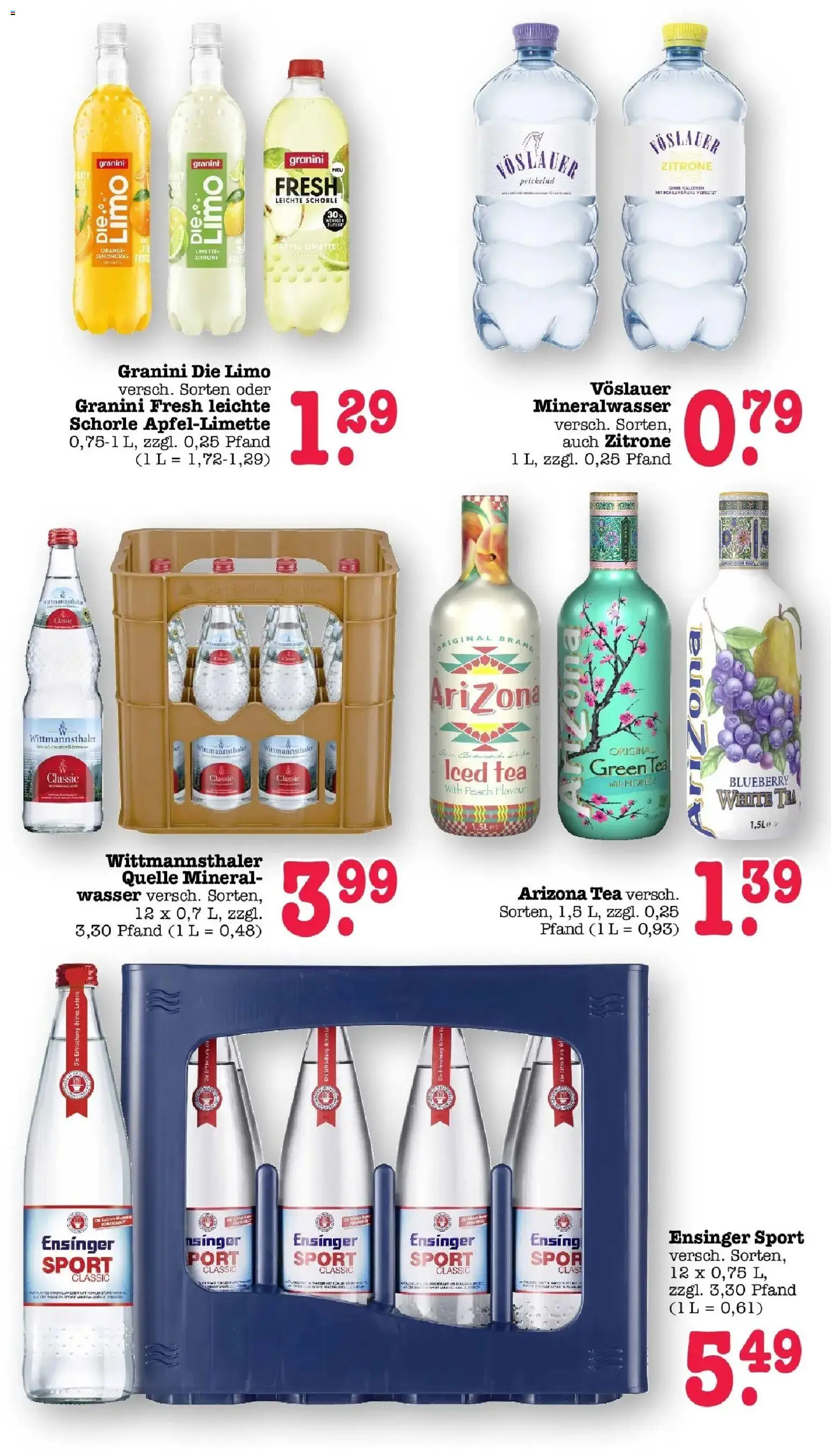 Edeka Prospekt Bühlertal (ab 10.08.2026) » Angebote Online | Seite: 48 | Produkte: Mineralwasser, Wasser, Granini, Granini die limo