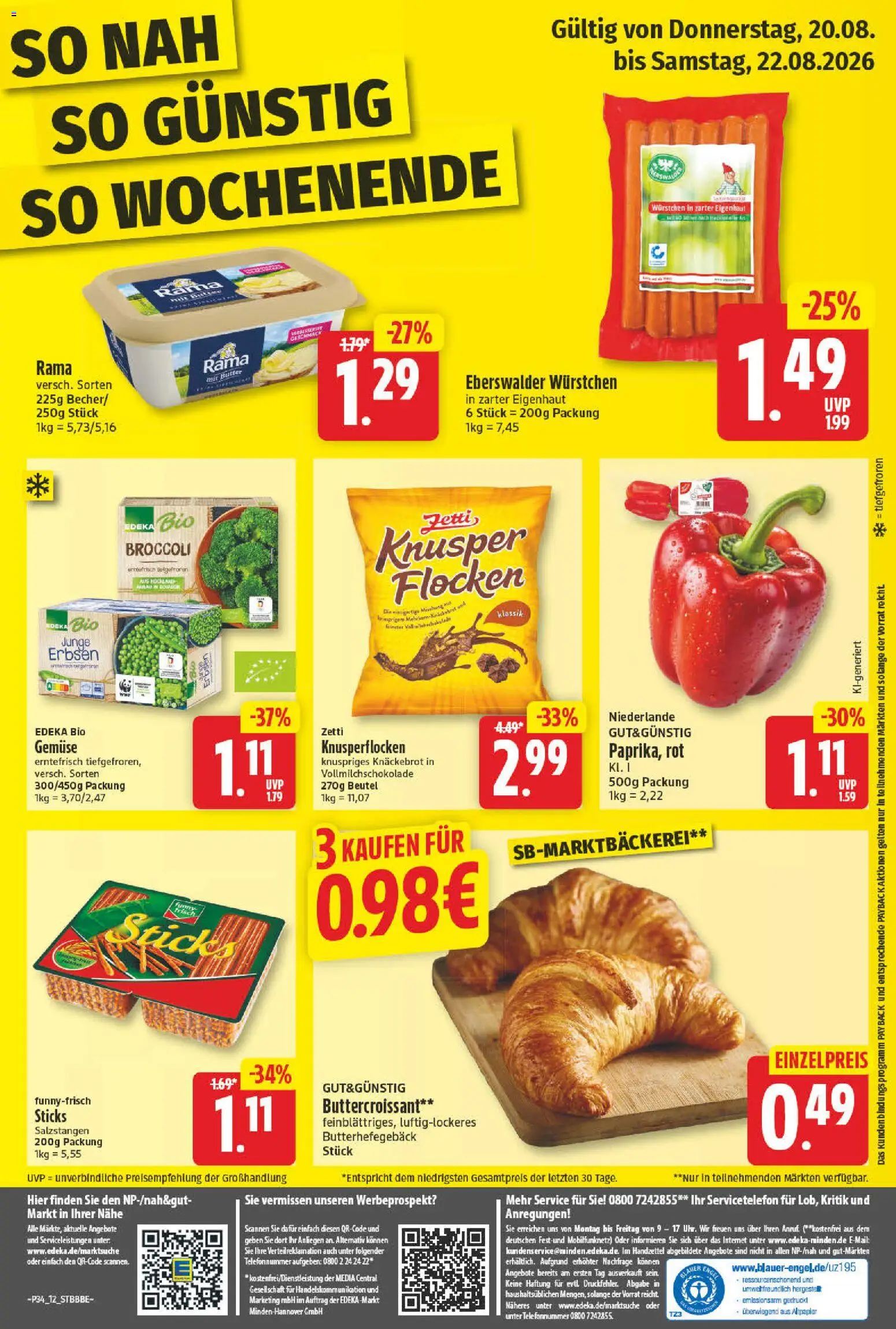 NP Discount Prospekt – gültig ab 17.08.2026 | Seite: 12 | Produkte: Rama, Gemüse, Flocken, Erbsen