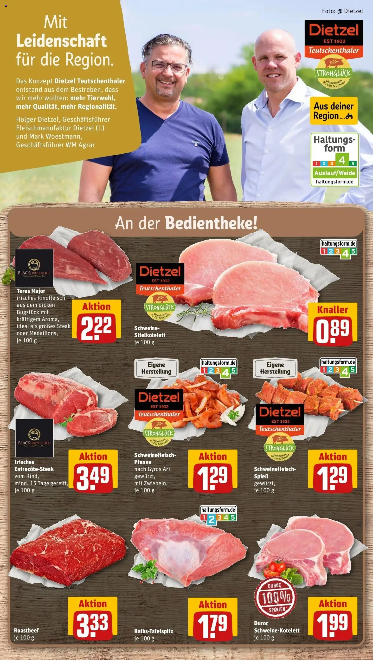 Rewe Prospekt Leipzig / Zentrum-Südost – gültig ab 27.07.2026 | Seite: 8 | Produkte: Roastbeef, Gyros, Schweinefleisch, Steak